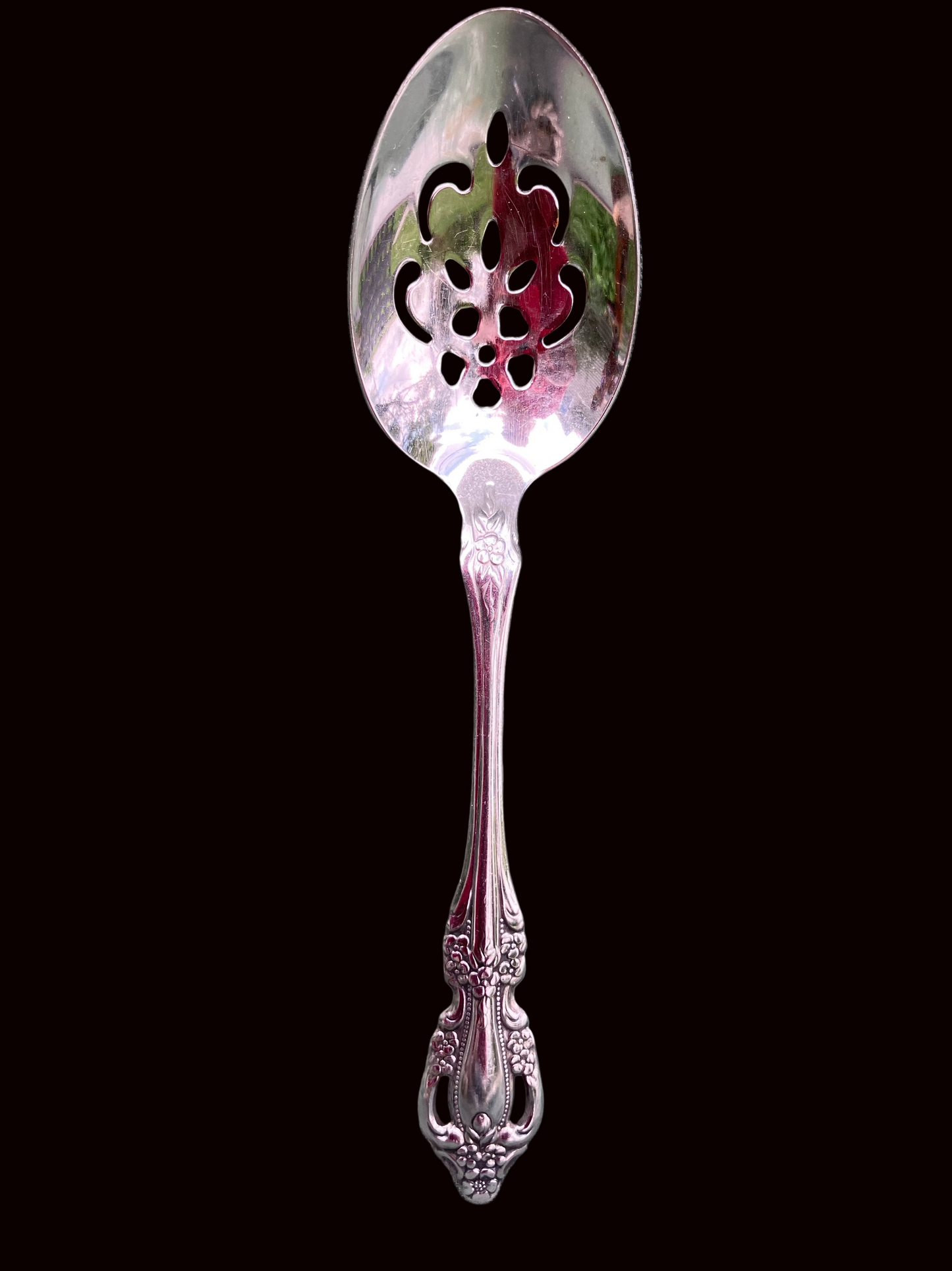 Vintage Oneida Slotted Serving Spoon -  Monte Carlo Pattern