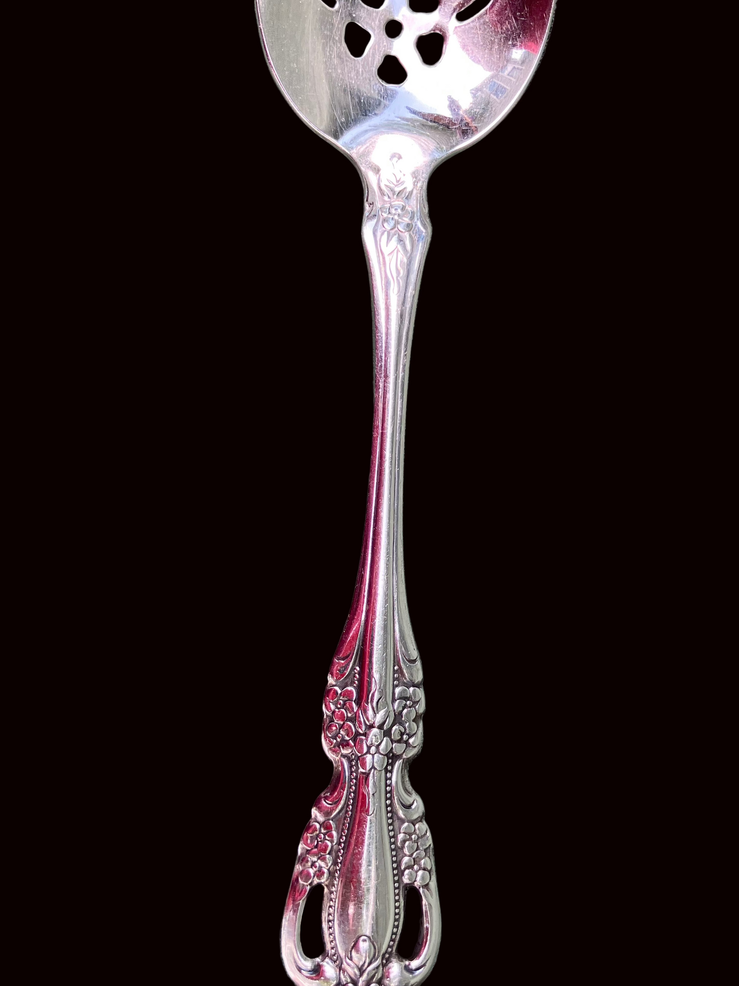 Vintage Oneida Slotted Serving Spoon -  Monte Carlo Pattern