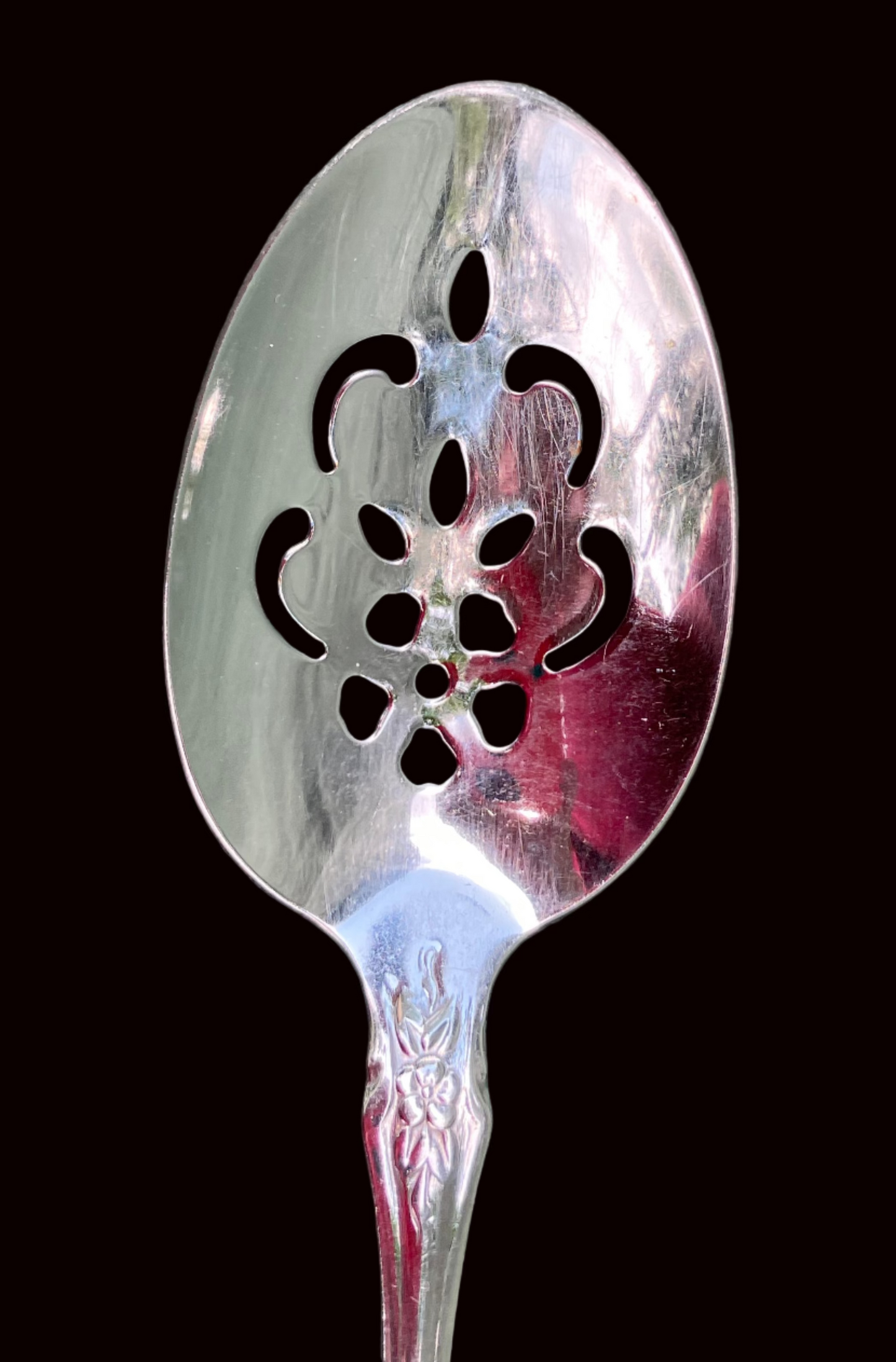 Vintage Oneida Slotted Serving Spoon -  Monte Carlo Pattern