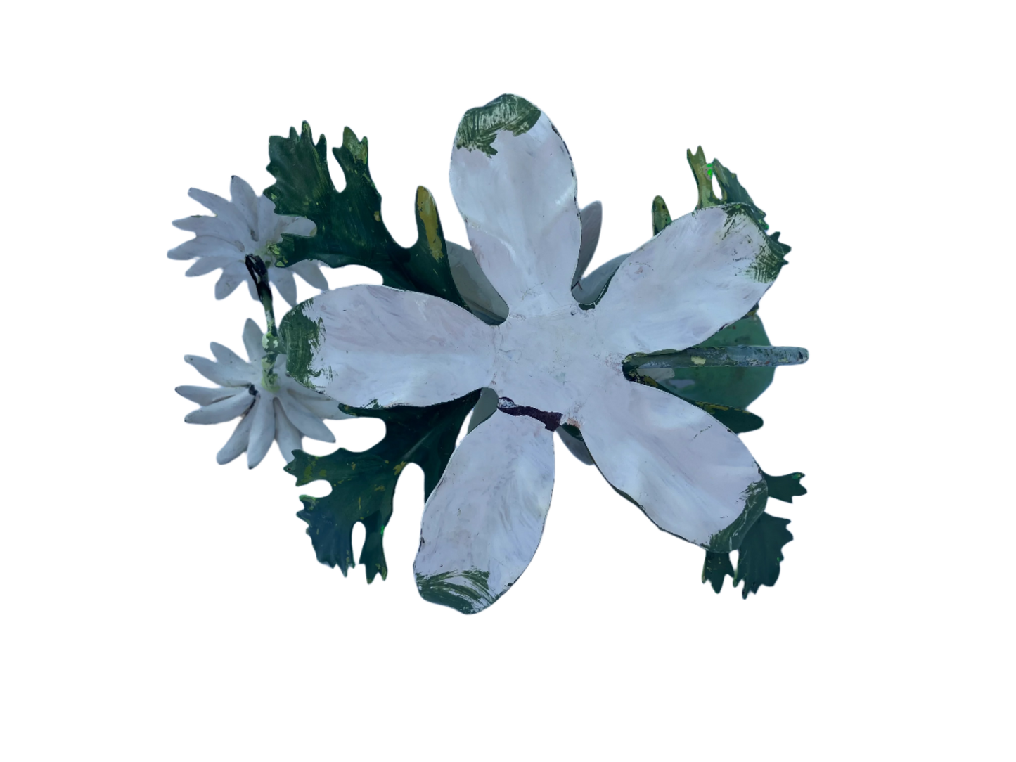 Rare Vintage Mid Century Italian Tole Daisy Candle Holders – Set of 3