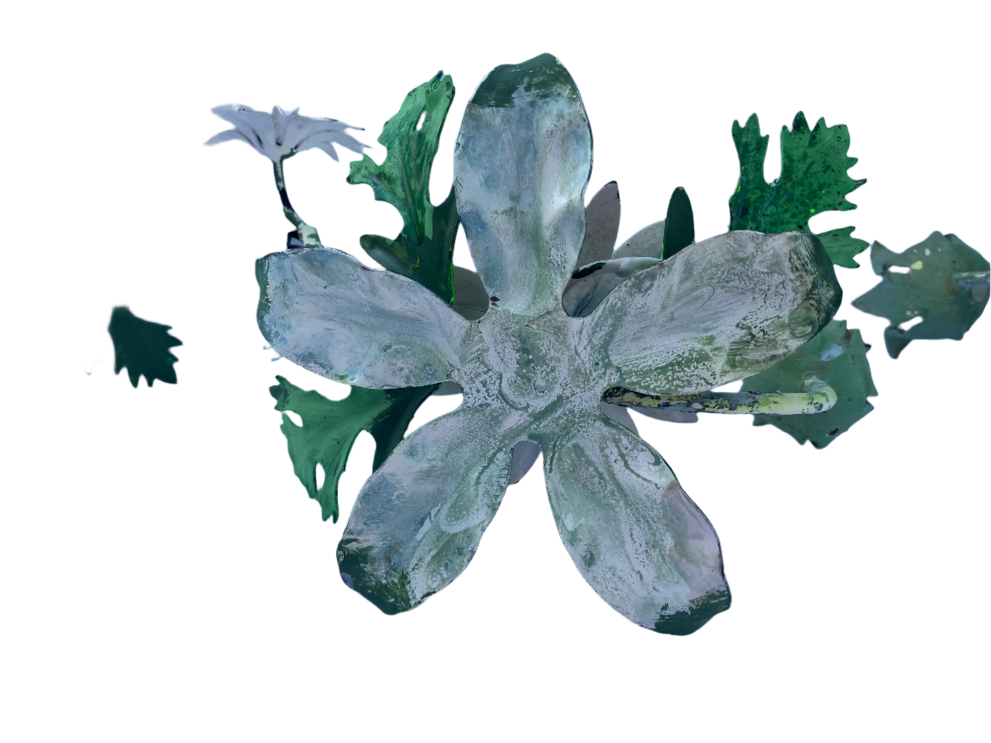 Rare Vintage Mid Century Italian Tole Daisy Candle Holders – Set of 3