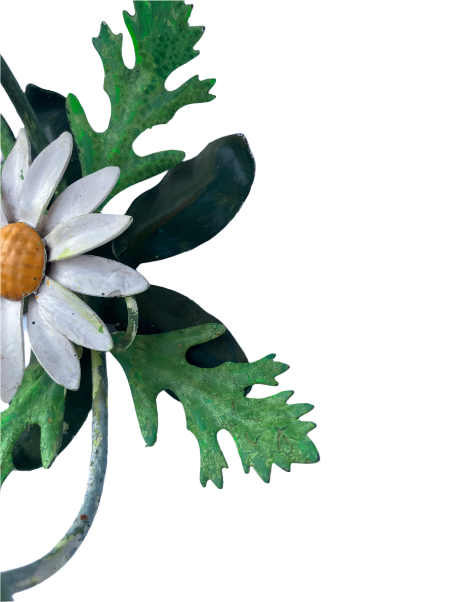 Rare Vintage Mid Century Italian Tole Daisy Candle Holders – Set of 3
