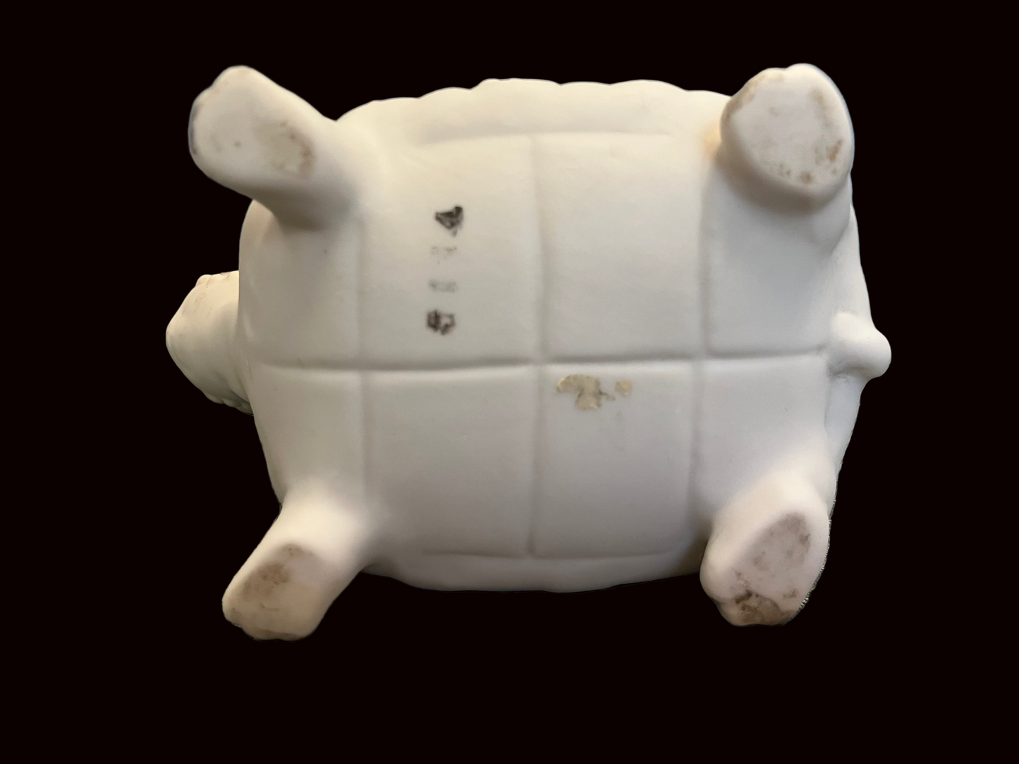 Vintage Ceramic Turtle Planter – Mid Century White and Black