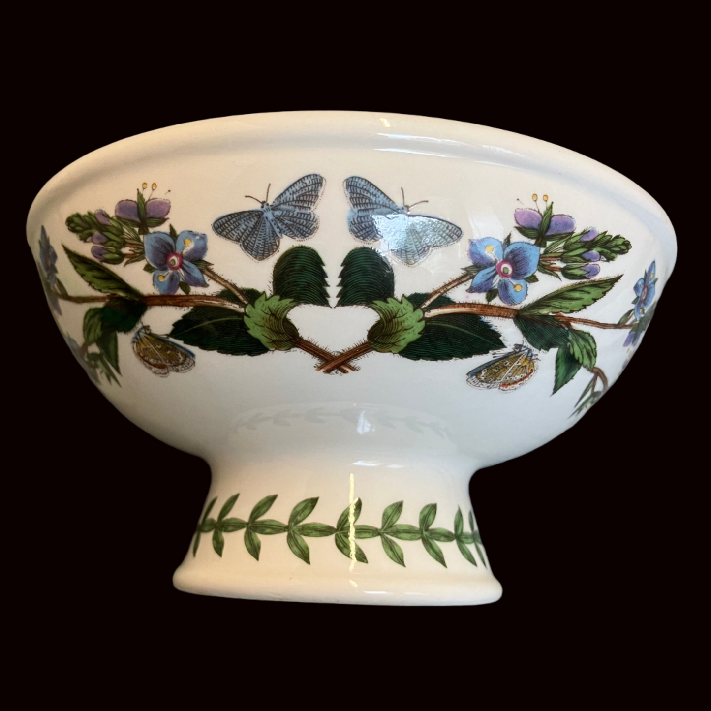 Vintage Portmeirion Botanic Garden Footed Bowl – Rhododendron