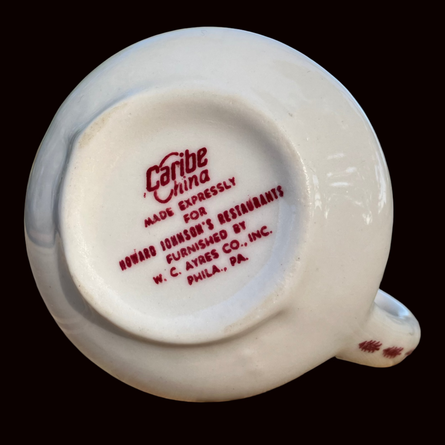 Vintage Howard Johnson’s Porcelain Creamer – Caribe China, Individual Advertising Dinerware, Retro Collectible