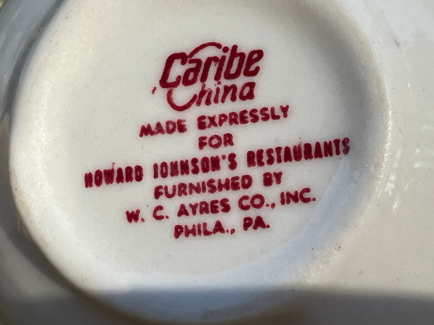 Vintage Howard Johnson’s Porcelain Creamer – Caribe China, Individual Advertising Dinerware, Retro Collectible