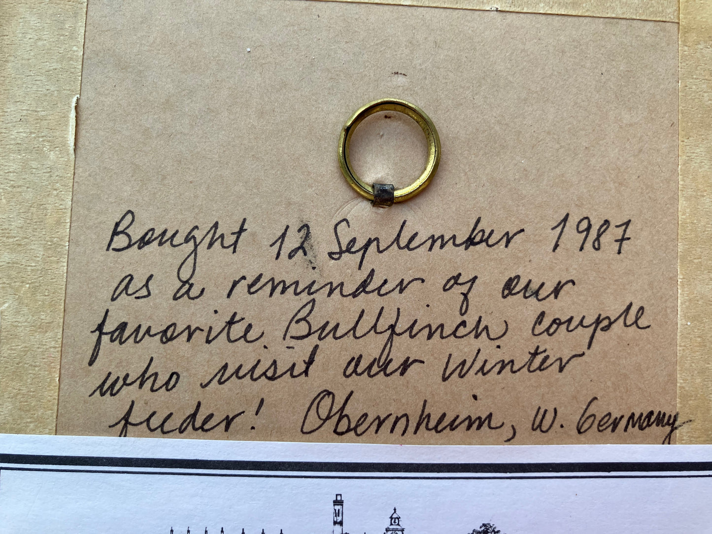 Vintage Cash’s Woven Silk Picture – Bullfinch on Floral Branch