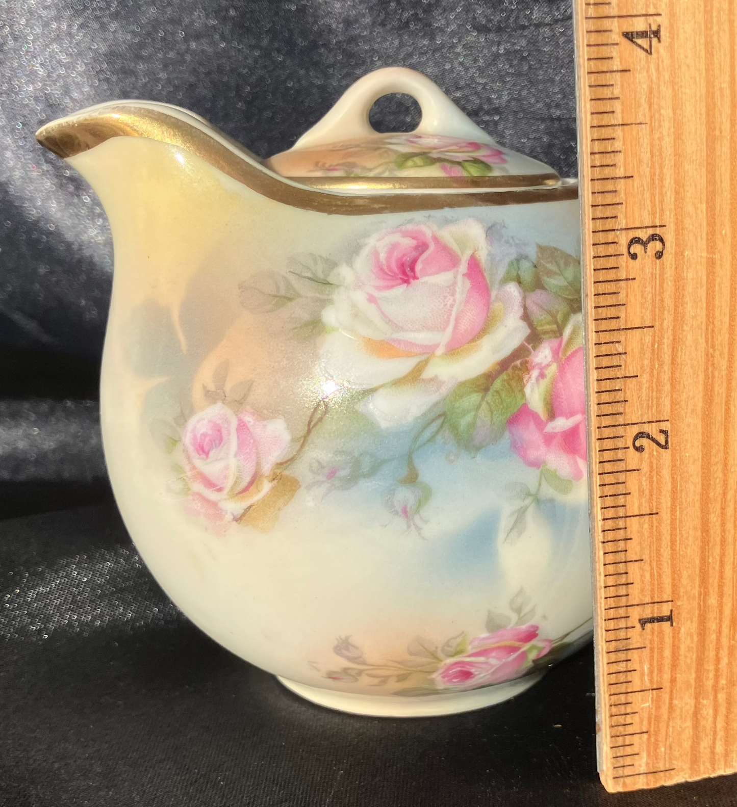 Antique Bavaria Handpainted Covered Creamer  - PSAG Crown Mark