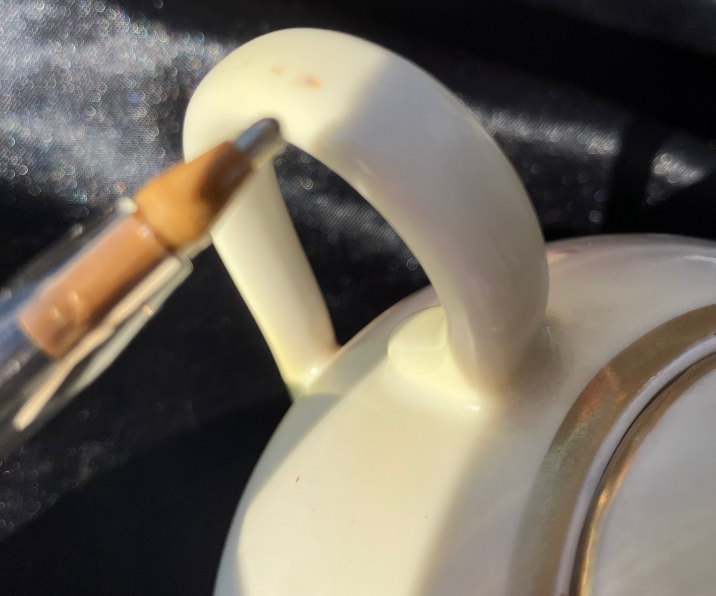 Antique Bavaria Handpainted Covered Creamer  - PSAG Crown Mark