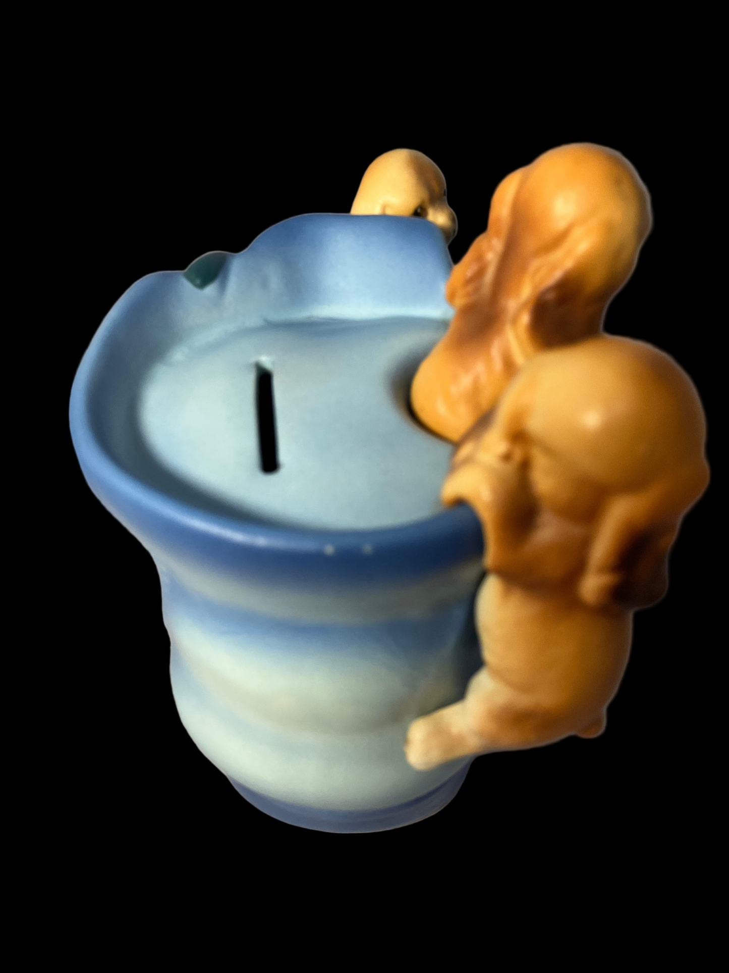 Vintage Mid-Century Ceramic Puppy in Shoe Bank