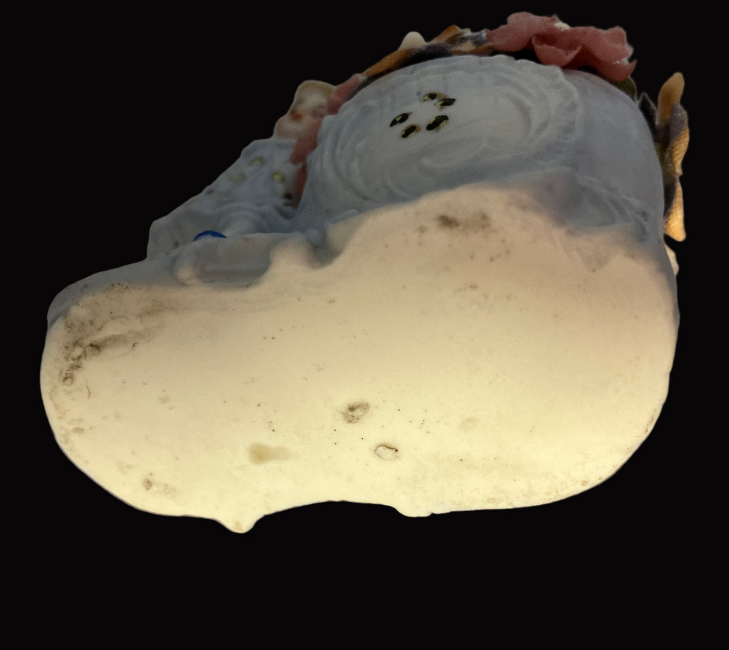 Antique Bisque Pincushion / Hatpin Holder