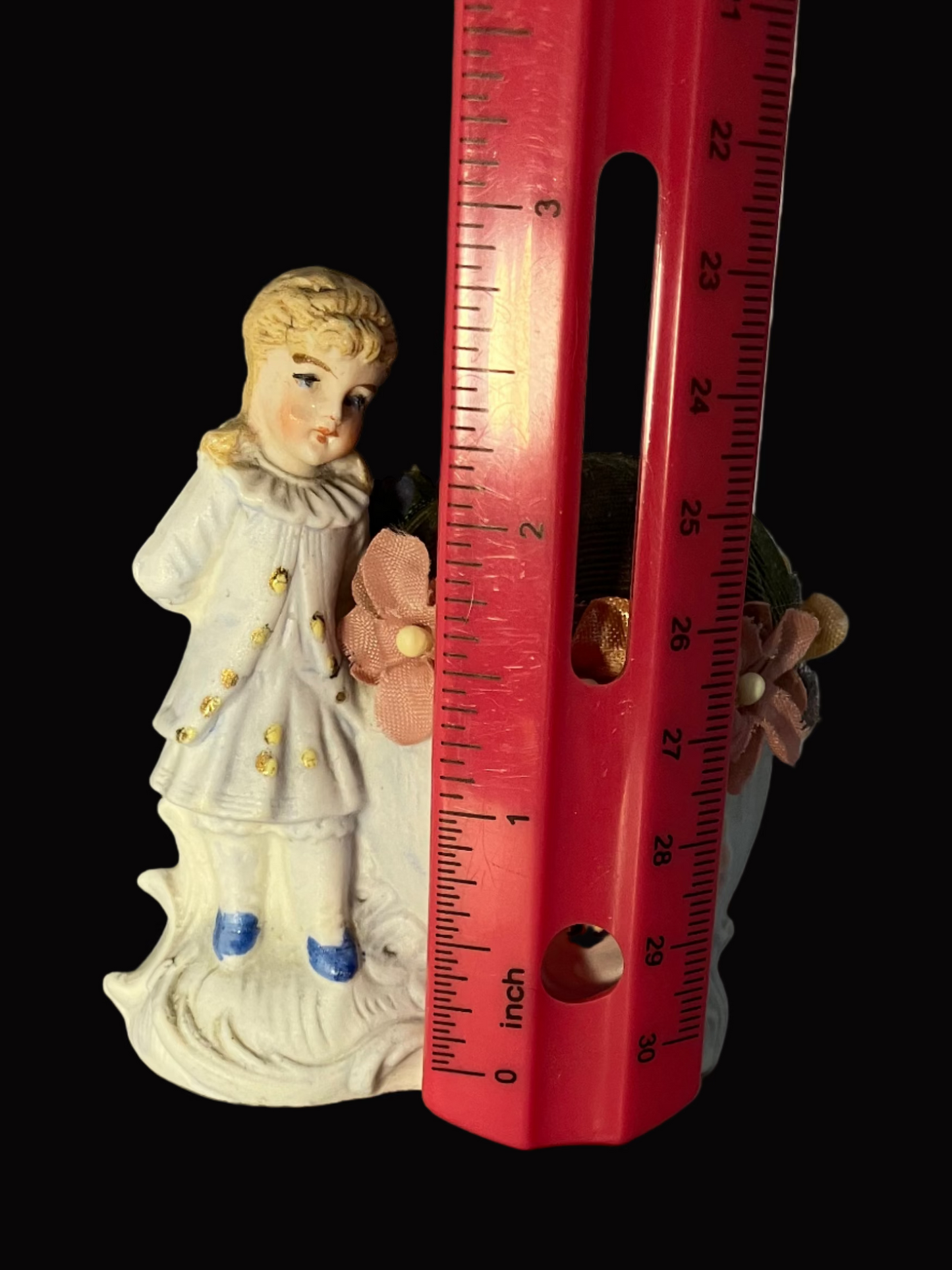 Antique Bisque Pincushion / Hatpin Holder