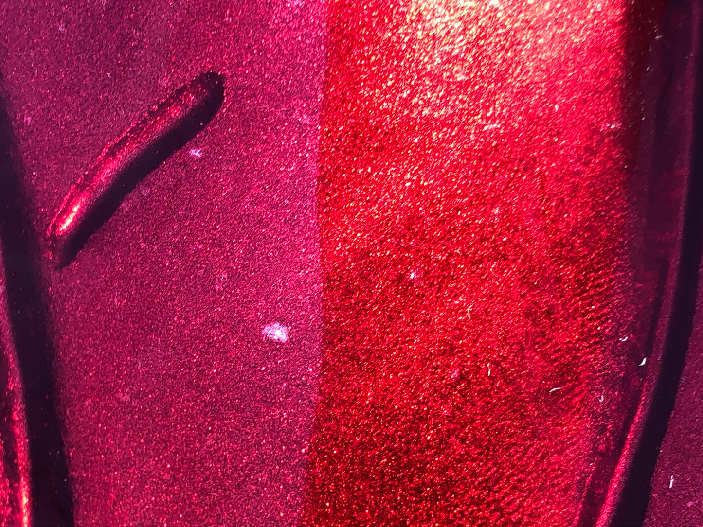 Vintage Reverse-Painted Glass Poinsettia Plate – 14.5 inches