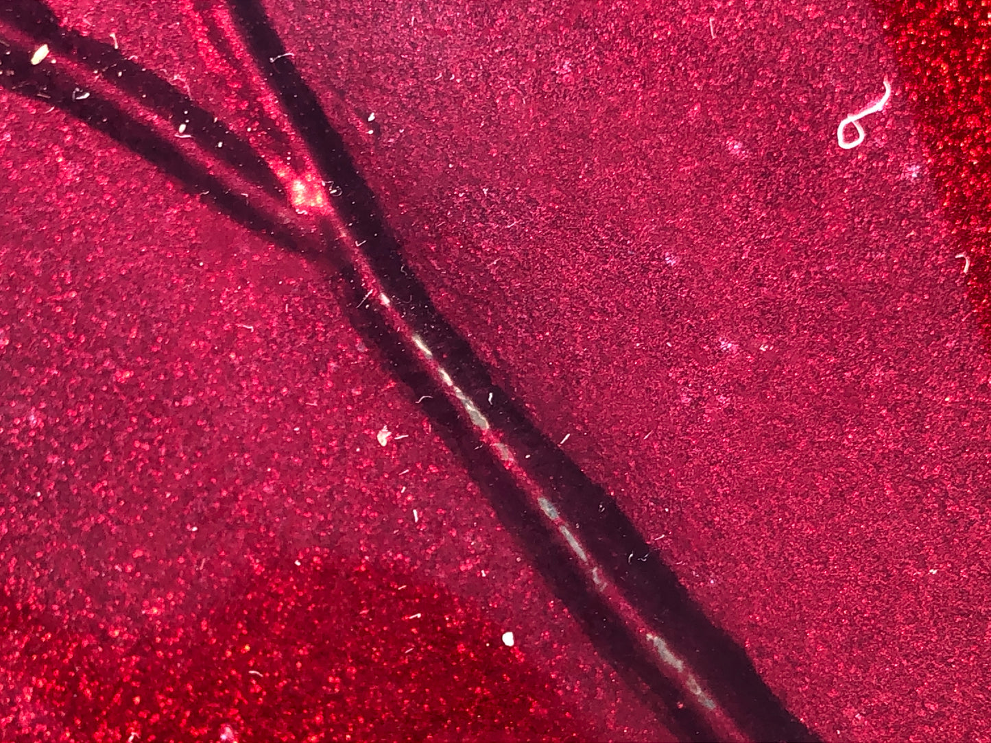 Vintage Reverse-Painted Glass Poinsettia Plate – 14.5 inches