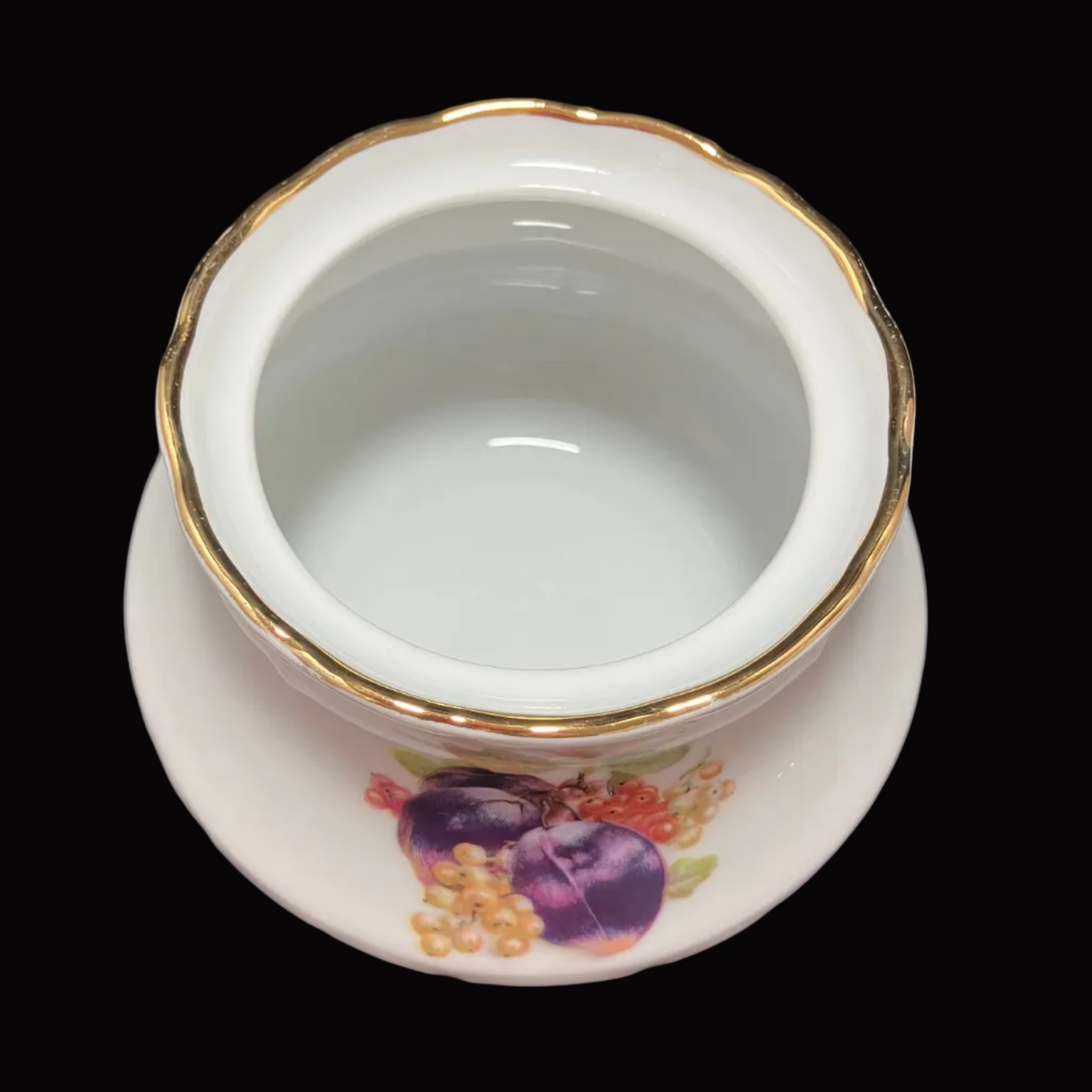 Vintage Schumann Arzberg Bavaria Sugar Bowl with Lid – Fruit Design