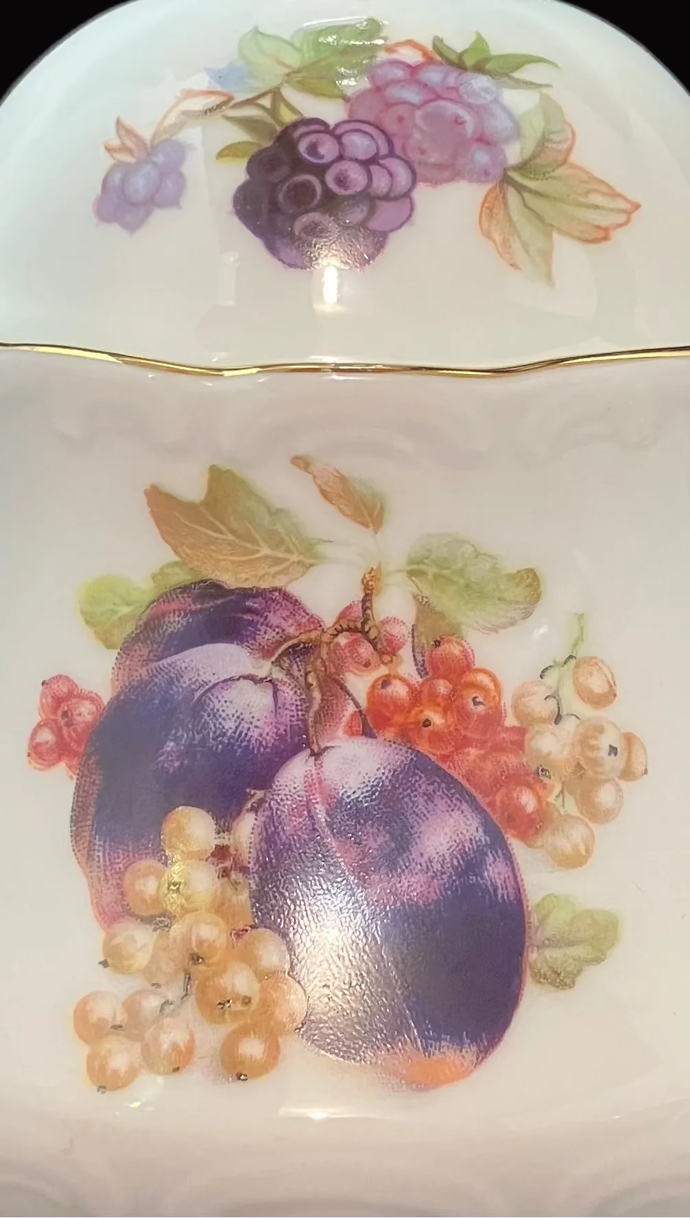 Vintage Schumann Arzberg Bavaria Sugar Bowl with Lid – Fruit Design