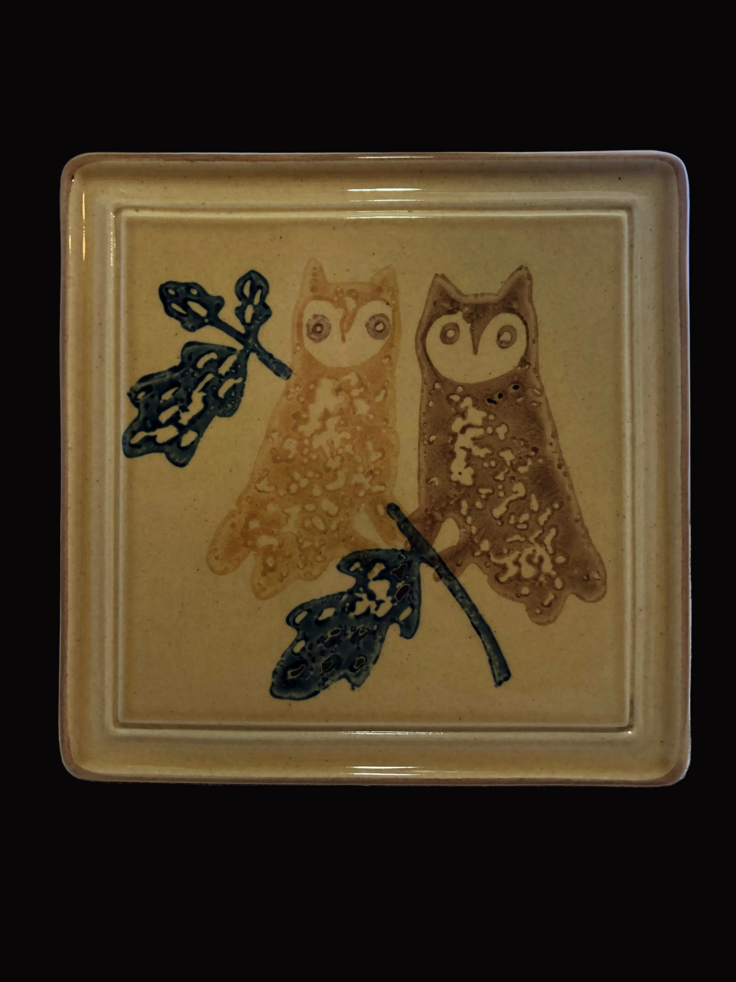 Vintage Pfaltzgraff Owl Trivet – American Museum Folk Art Collection – Stoneware Tile