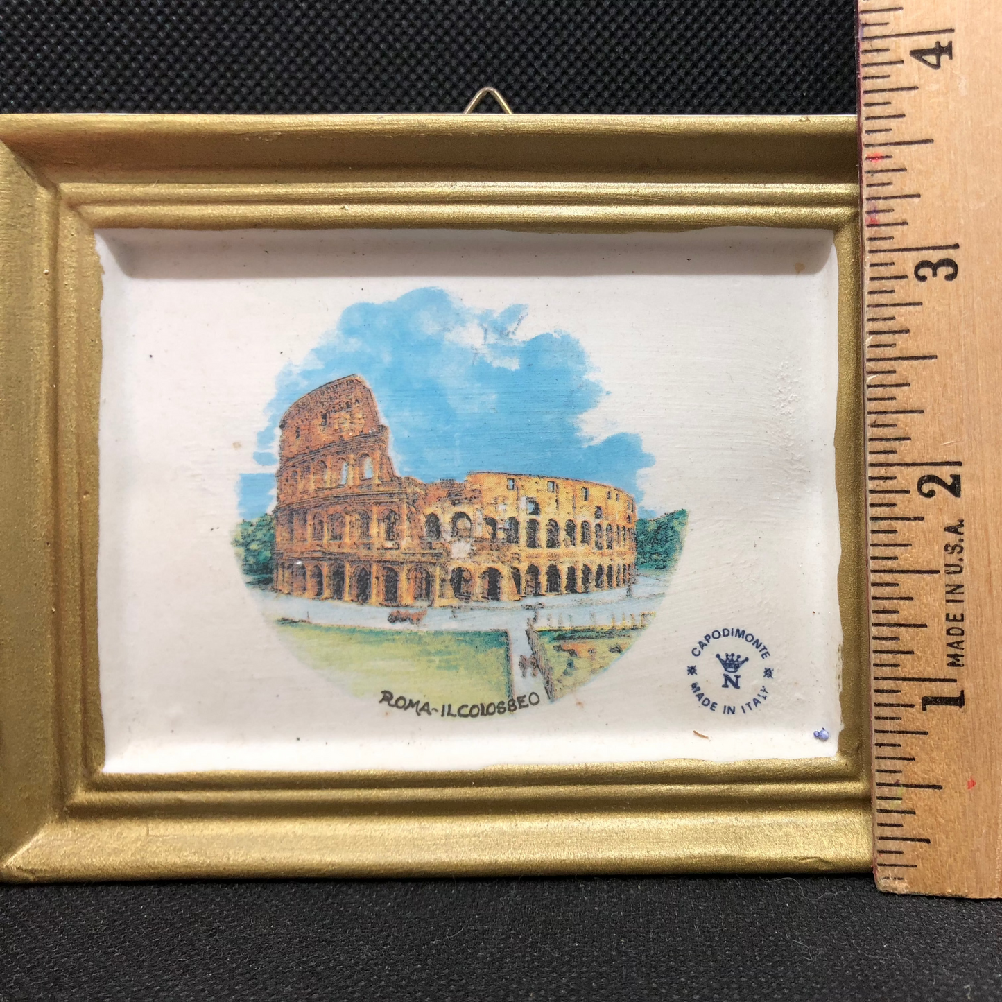 Vintage Capodimonte Miniature Ceramic Picture