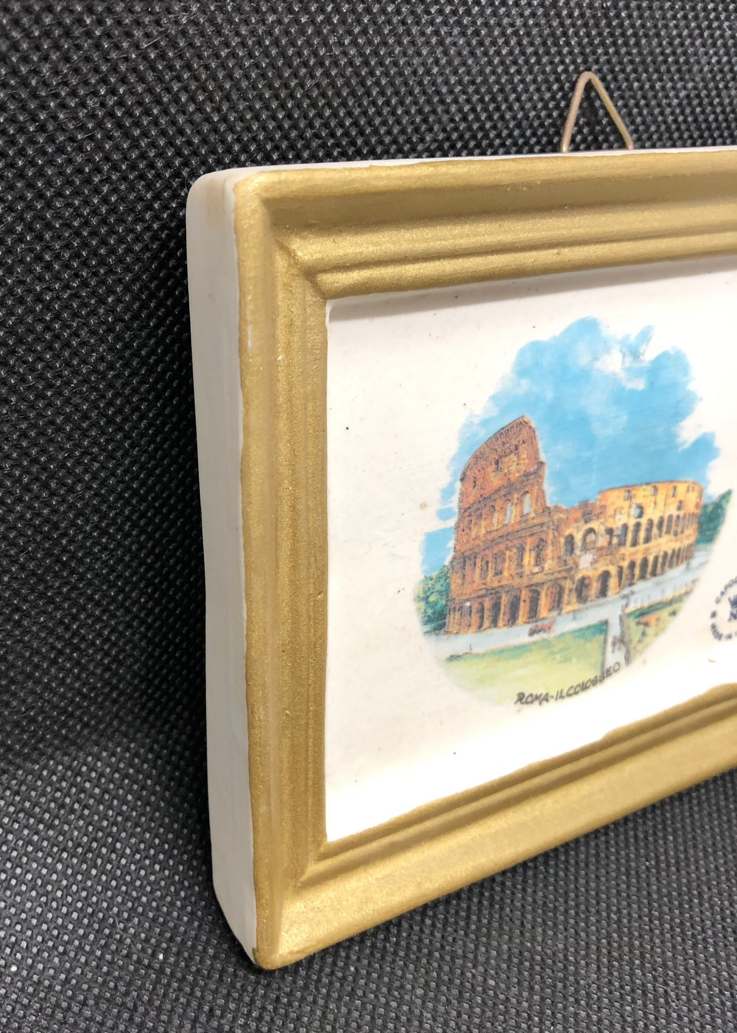 Vintage Capodimonte Miniature Ceramic Picture