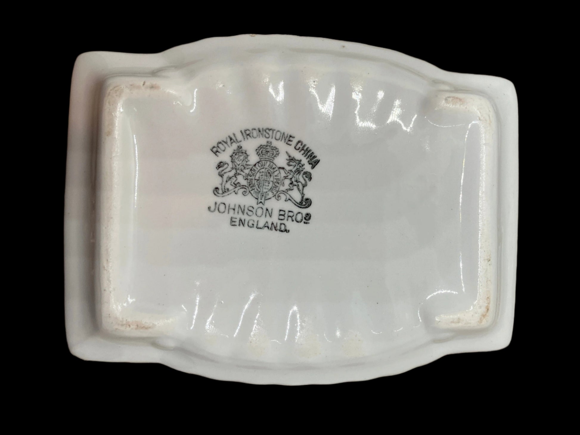 Ironstone China Soap Dish by Johnson Bros of England 