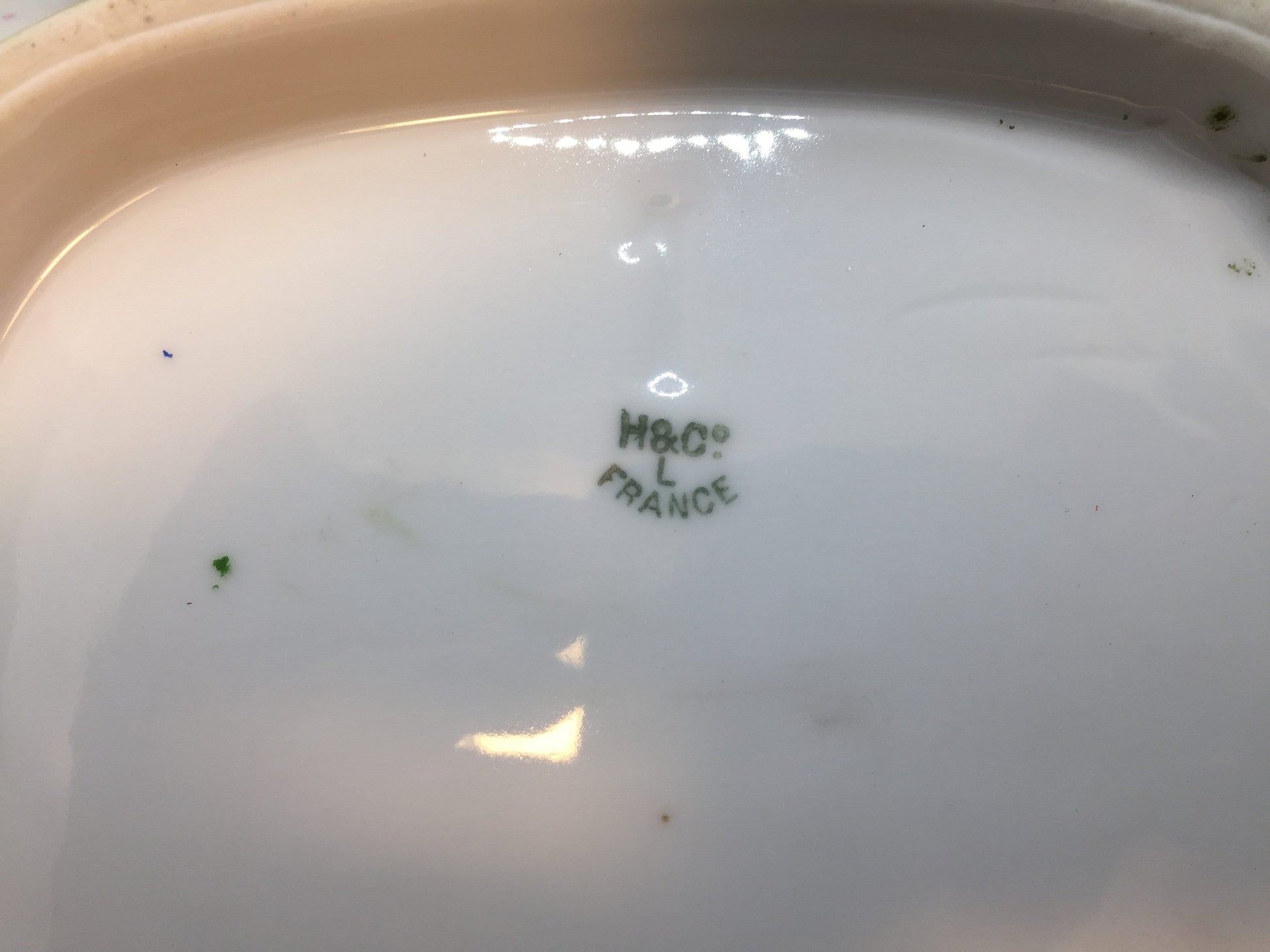 Limoges Bowl by Haviland Hand Painted Back stamp