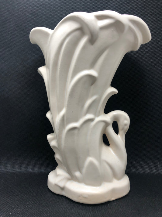 MCM Vase by Mc Coy with Swan with Reeds 