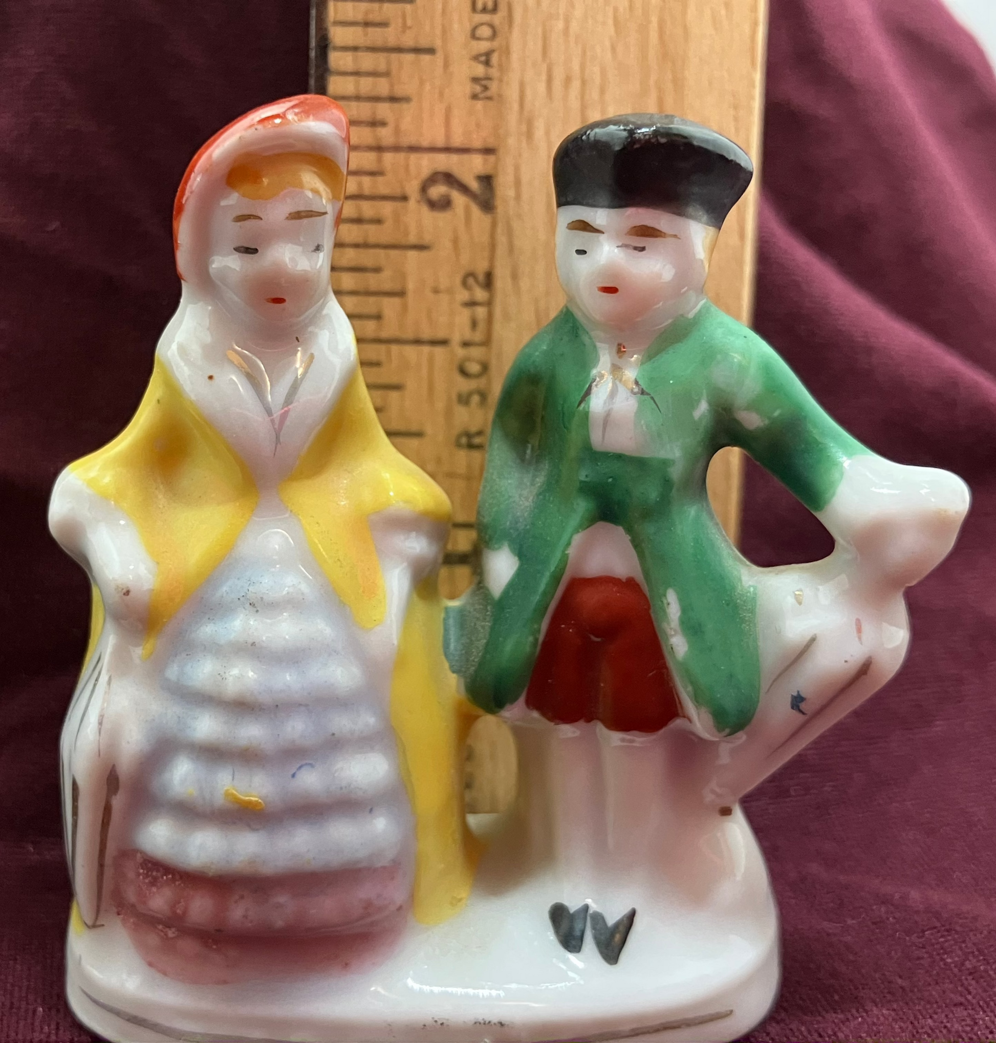 Miniature Ceramic Couple Figurine