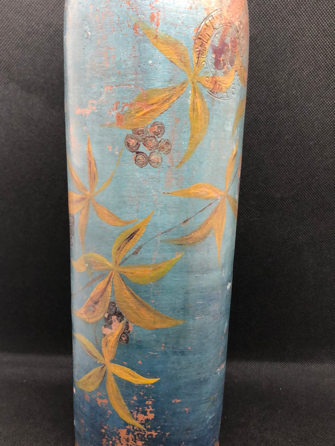Nassau Seltzers stoneware jug hand painted berries and vine