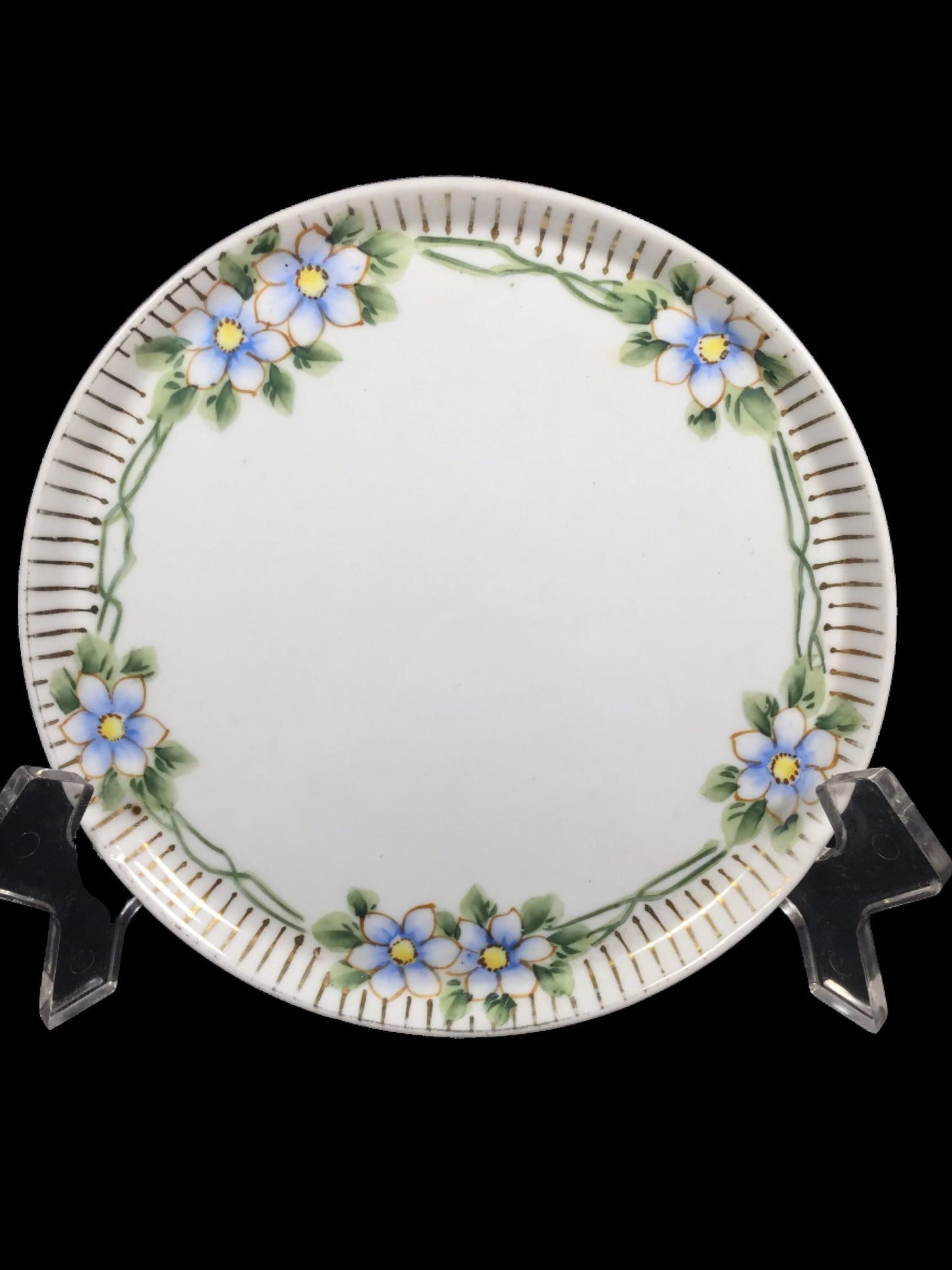 Nippon Tray with Blue Flowers Art Deco 