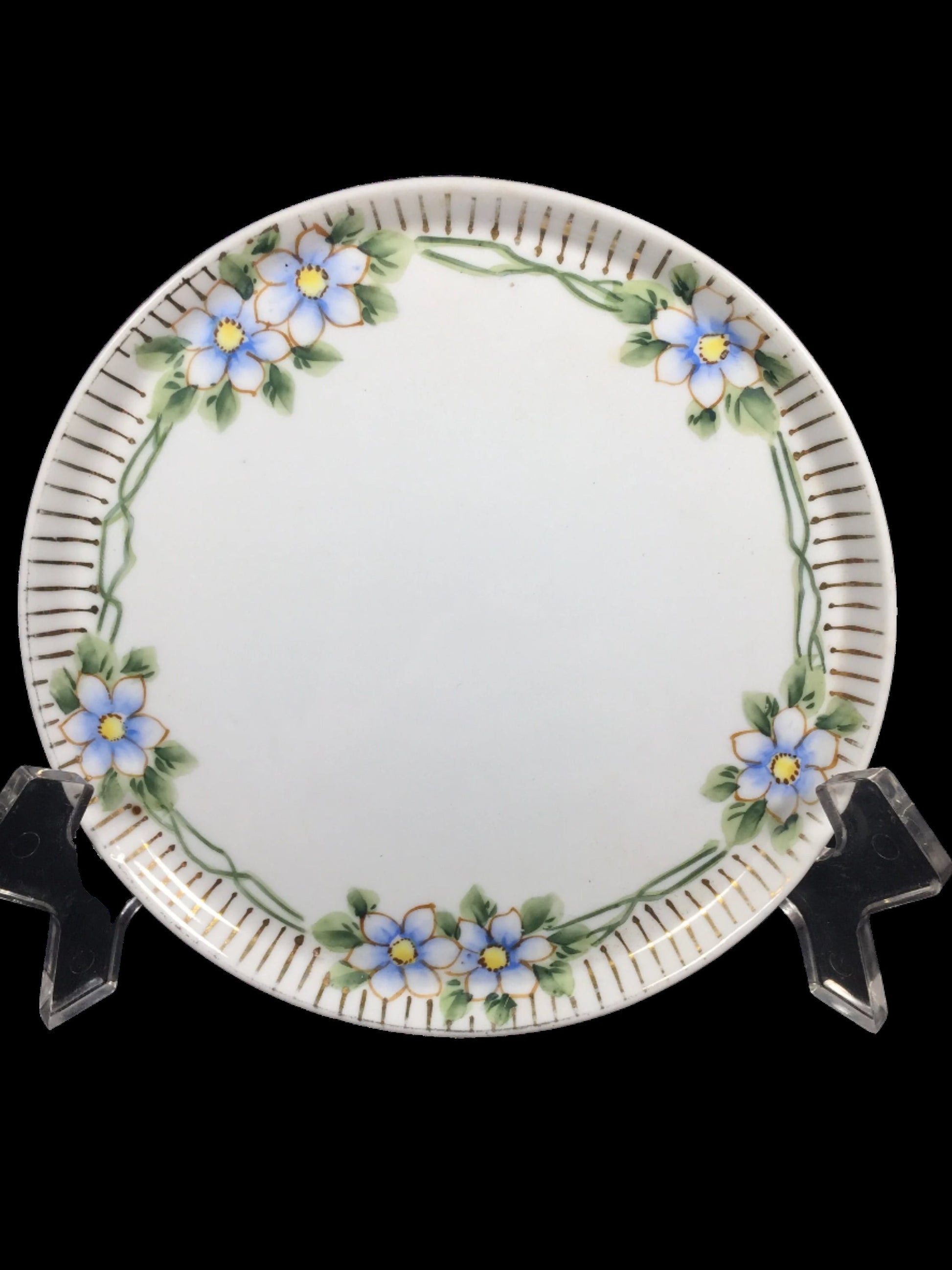 Nippon Tray with Blue Flowers Art Deco 