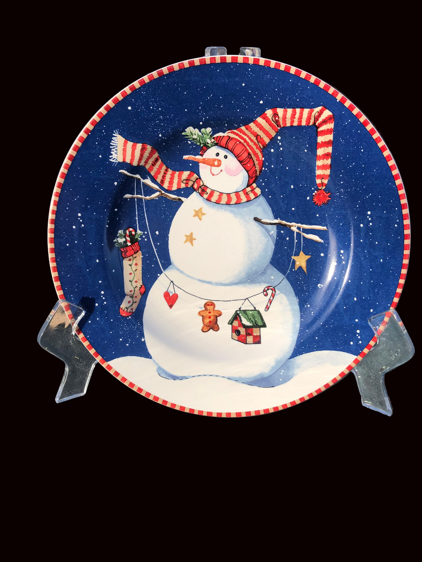 Oneida  Pattern: Winter Buddies Snowman with scarf plate