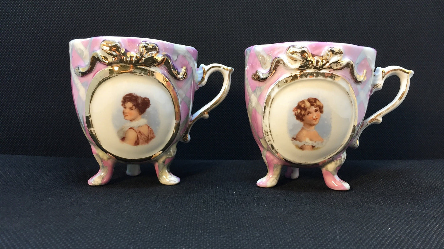 Opalescent Teacups Made in Germany