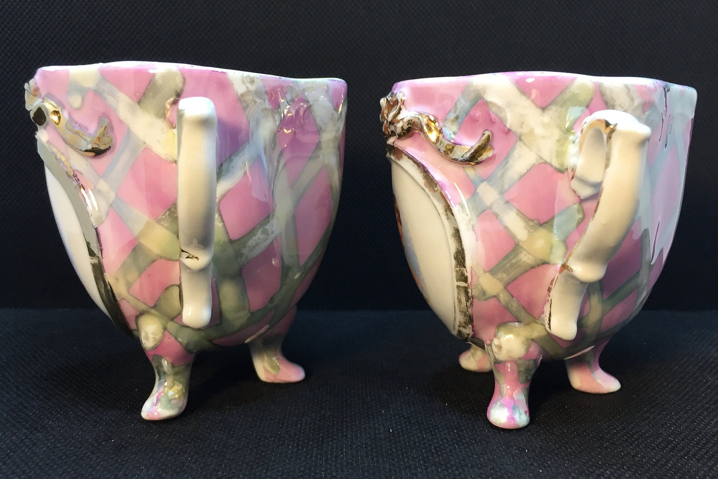 Opalescent Teacups Made in Germany Handles