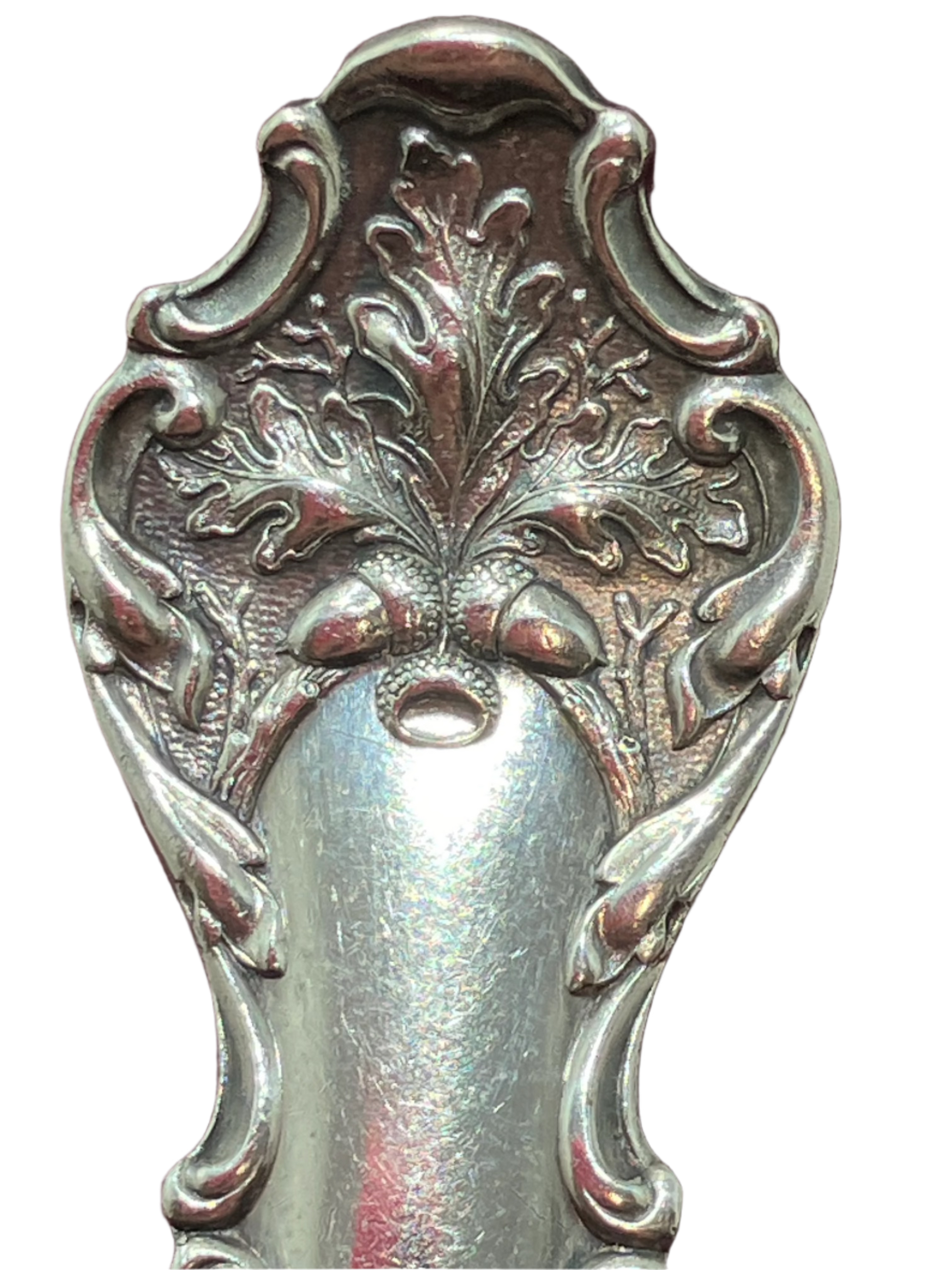 Ornate Oak Leaf and Acorn Siler plate Fork  Design