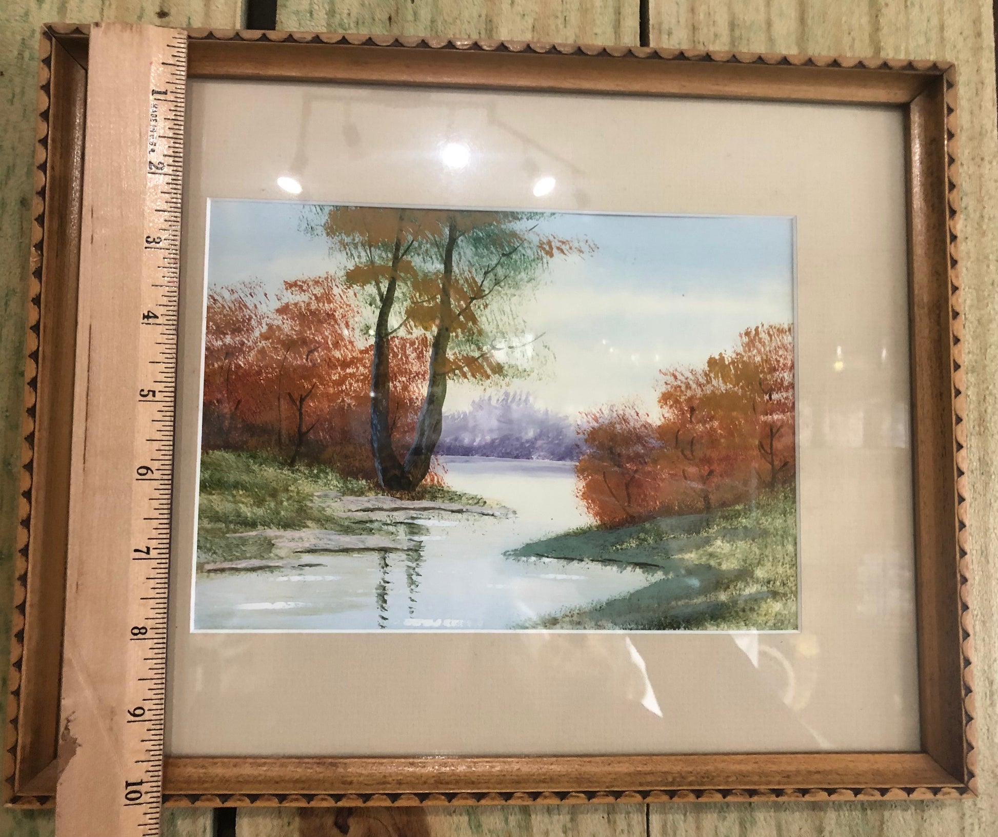 Painting Fall Landscape Signed by Aronigie height