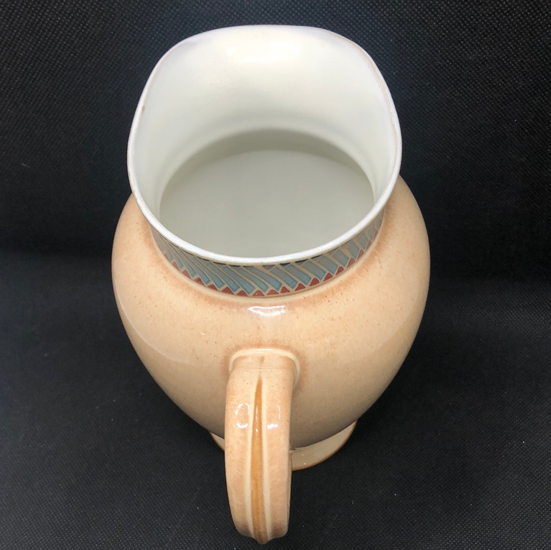Pitcher Denby Luxor handle tan and blue 