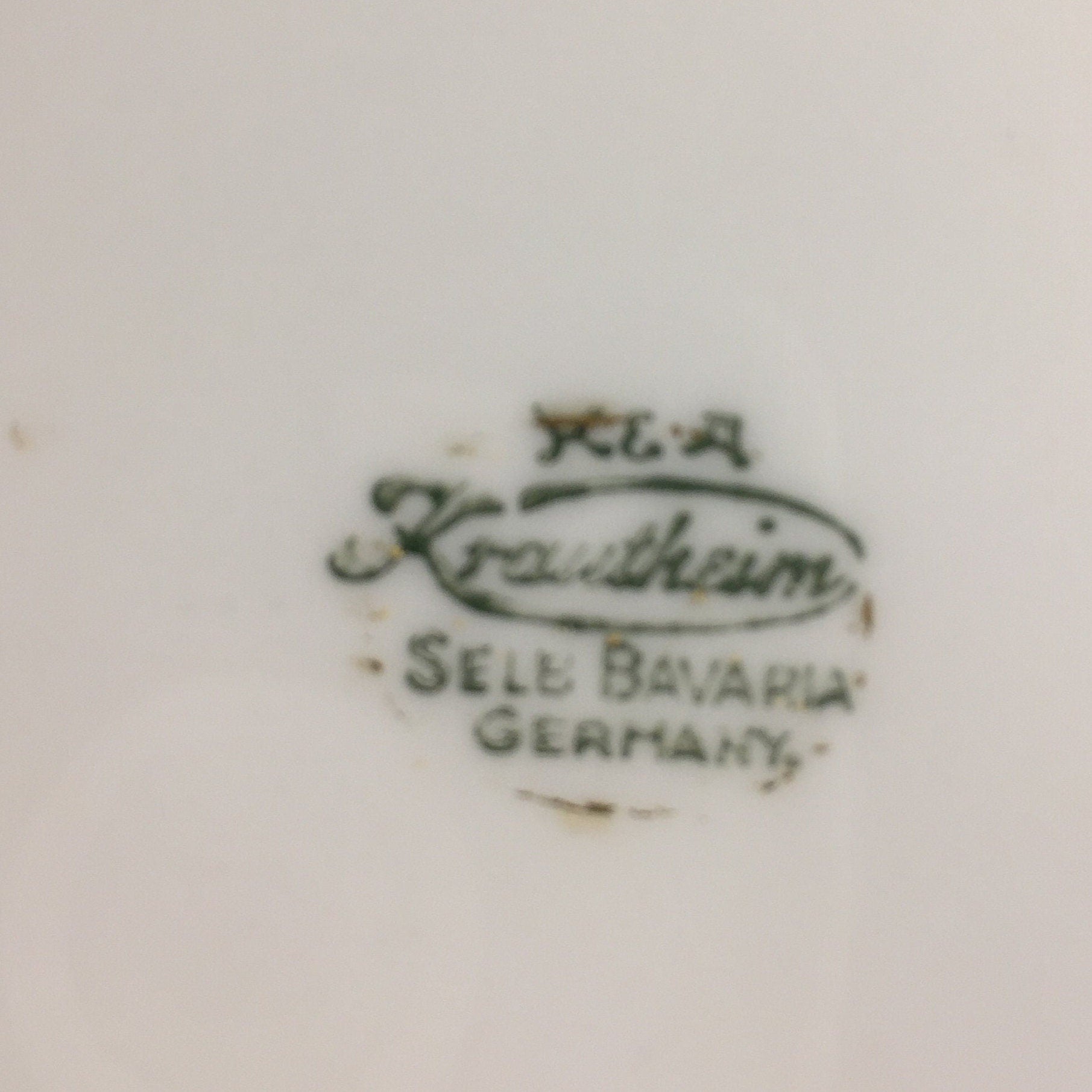 Plate Selb Bavaria Krautheim Native American Back Stamp