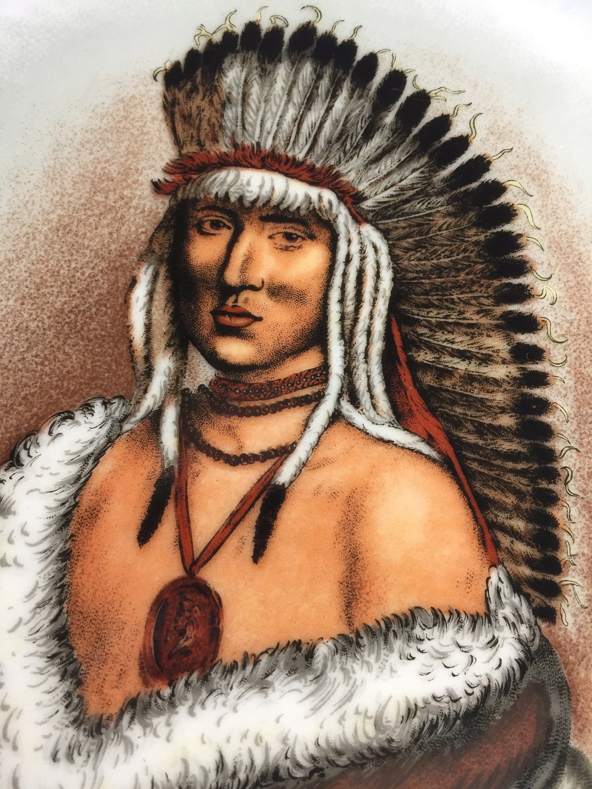 Plate Selb Bavaria Krautheim Native American Portrait