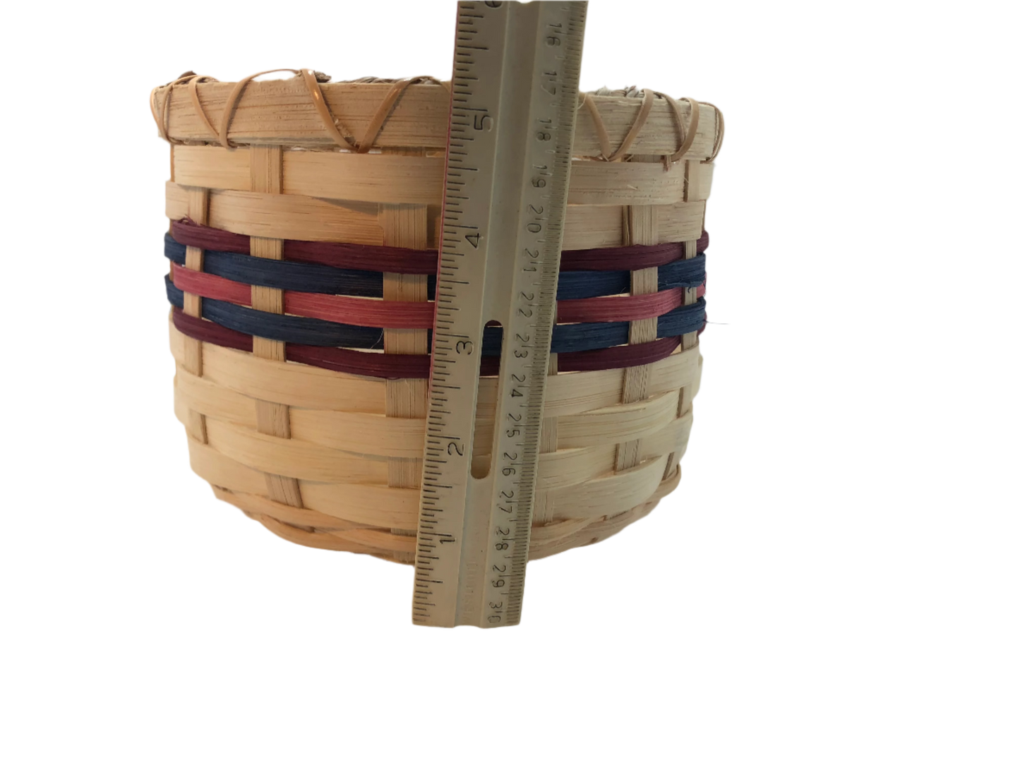 Round Handwoven Basket Height