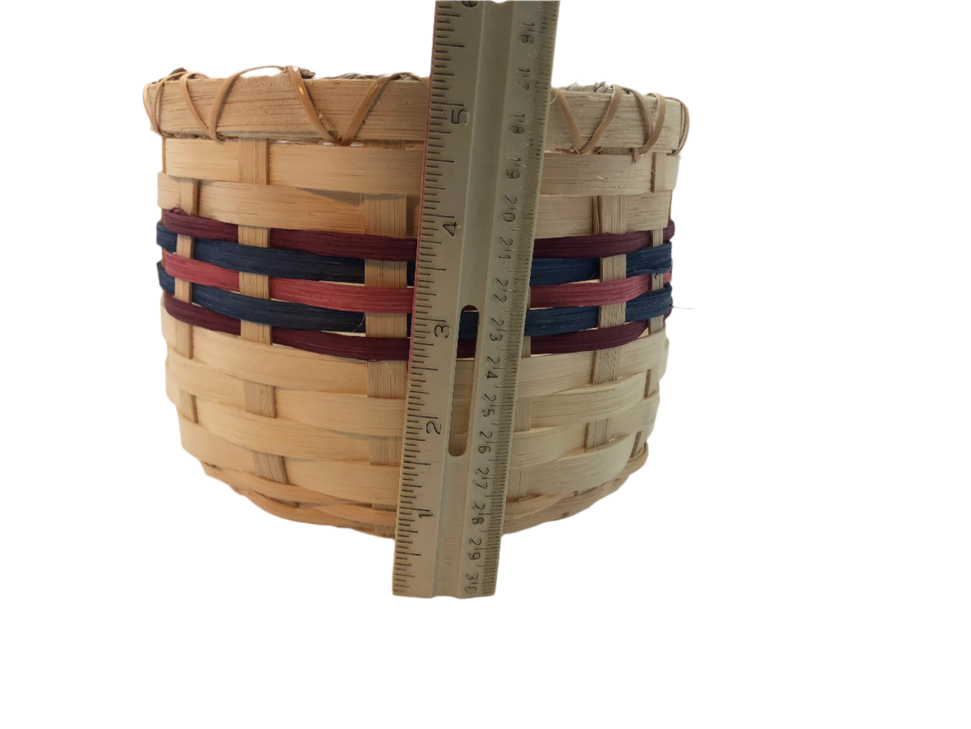 Round Handwoven Basket Height
