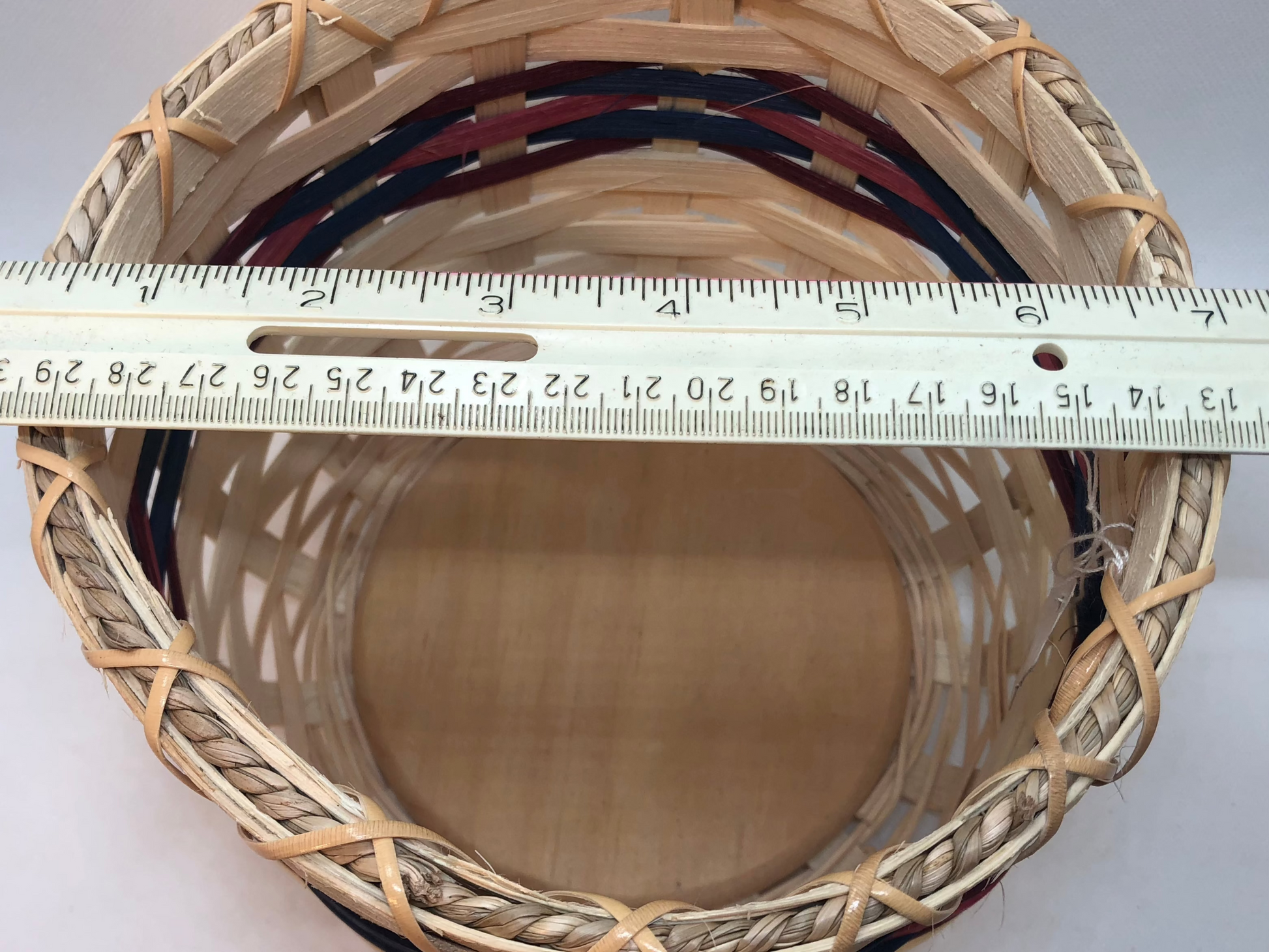 Round Handwoven Basket Width
