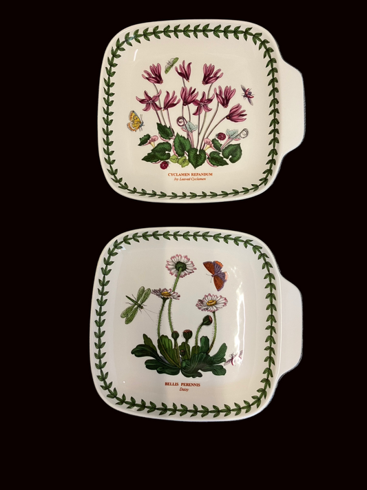 Set of two Portmeirion Botanic Garden canapé plates