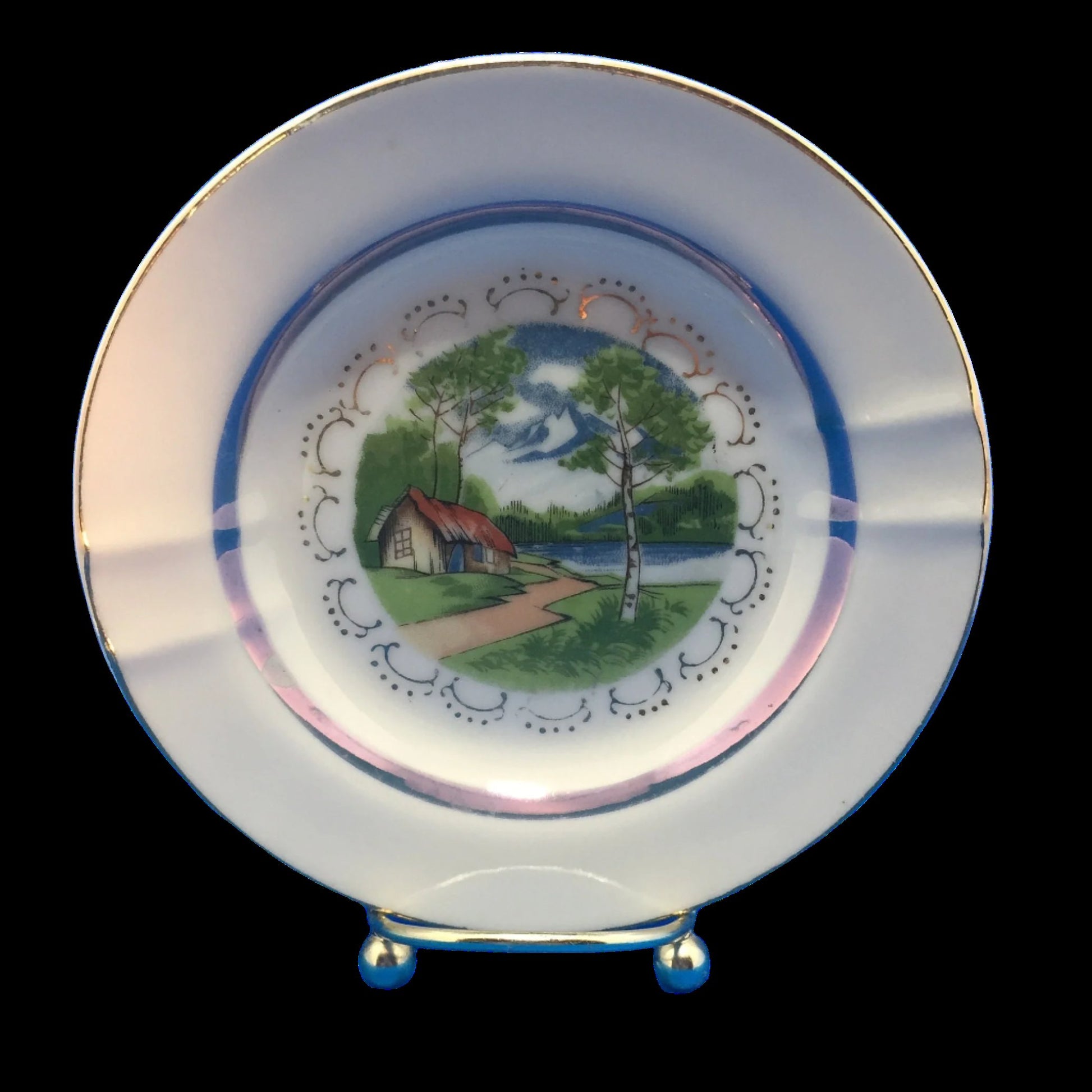 Vintage Barn Landscape Cabinet Plate