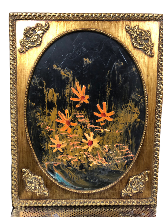 Vintage Morris Katz painting of daisies 