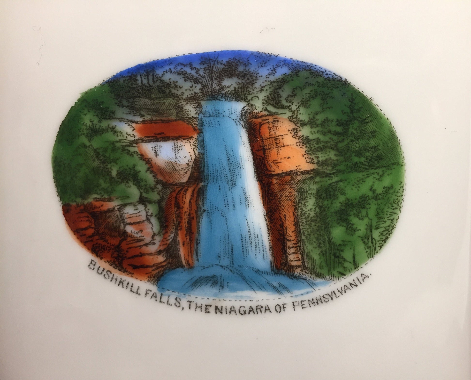 Vintage Souvenir Pitcher from Bushkill Falls of Pennsylvania