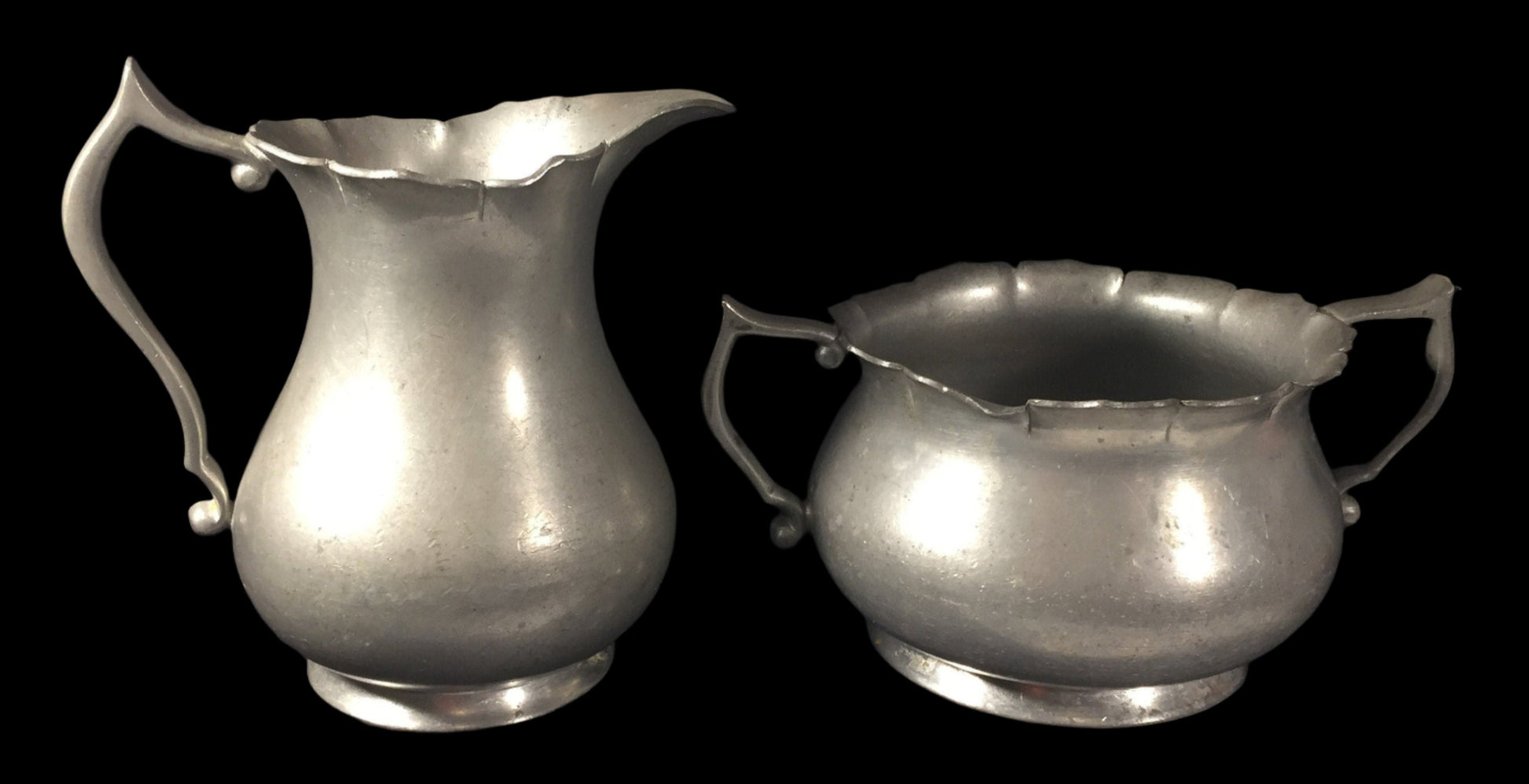 Vintage Sugar and Creamer INSICO pewter #387