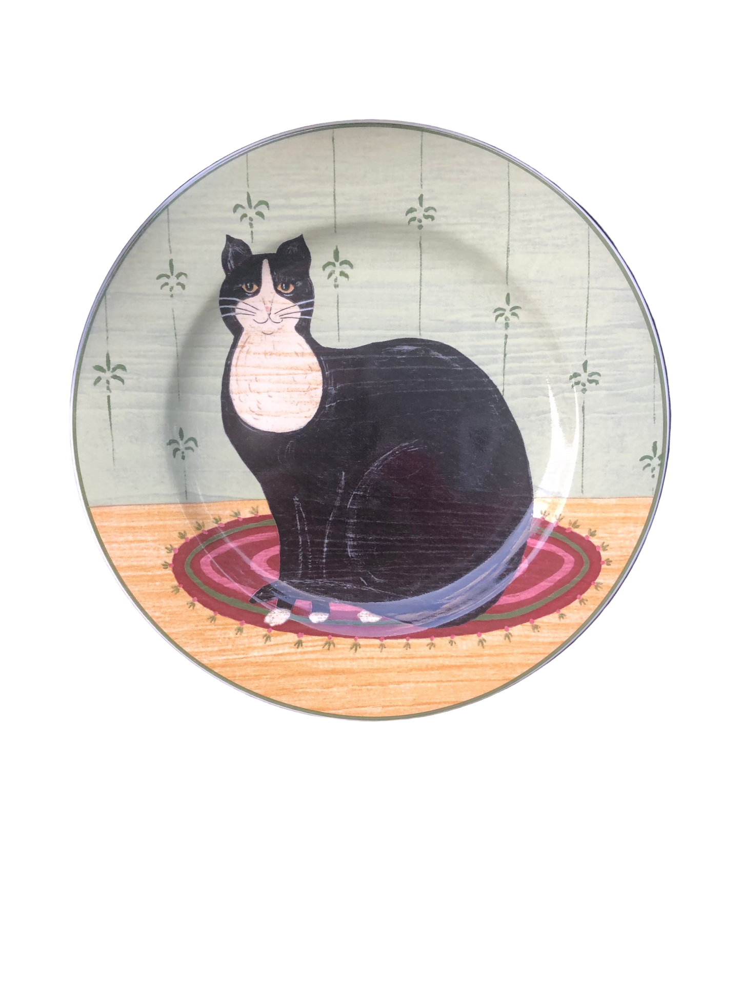 Warren Kimble cat plate  by Sakura stoneware plate