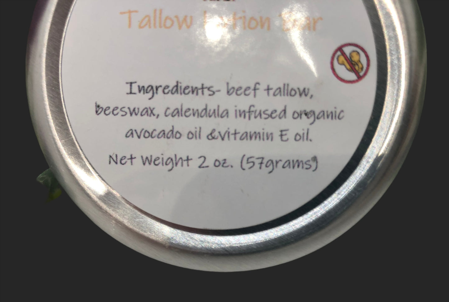 body lotion bar with beef tallow and beeswax - natural ingredients