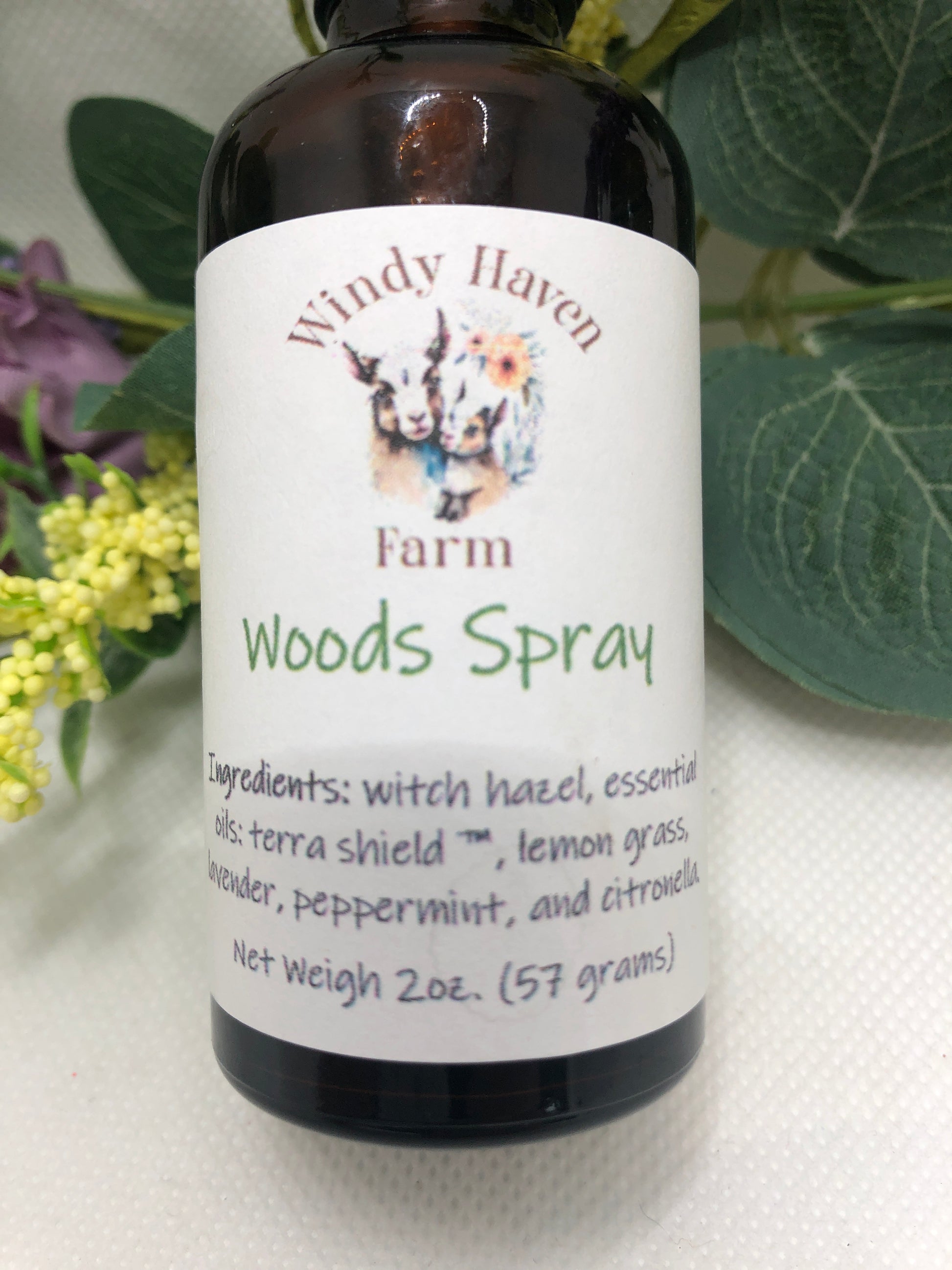 bug spray with citronella and other oils - front label 