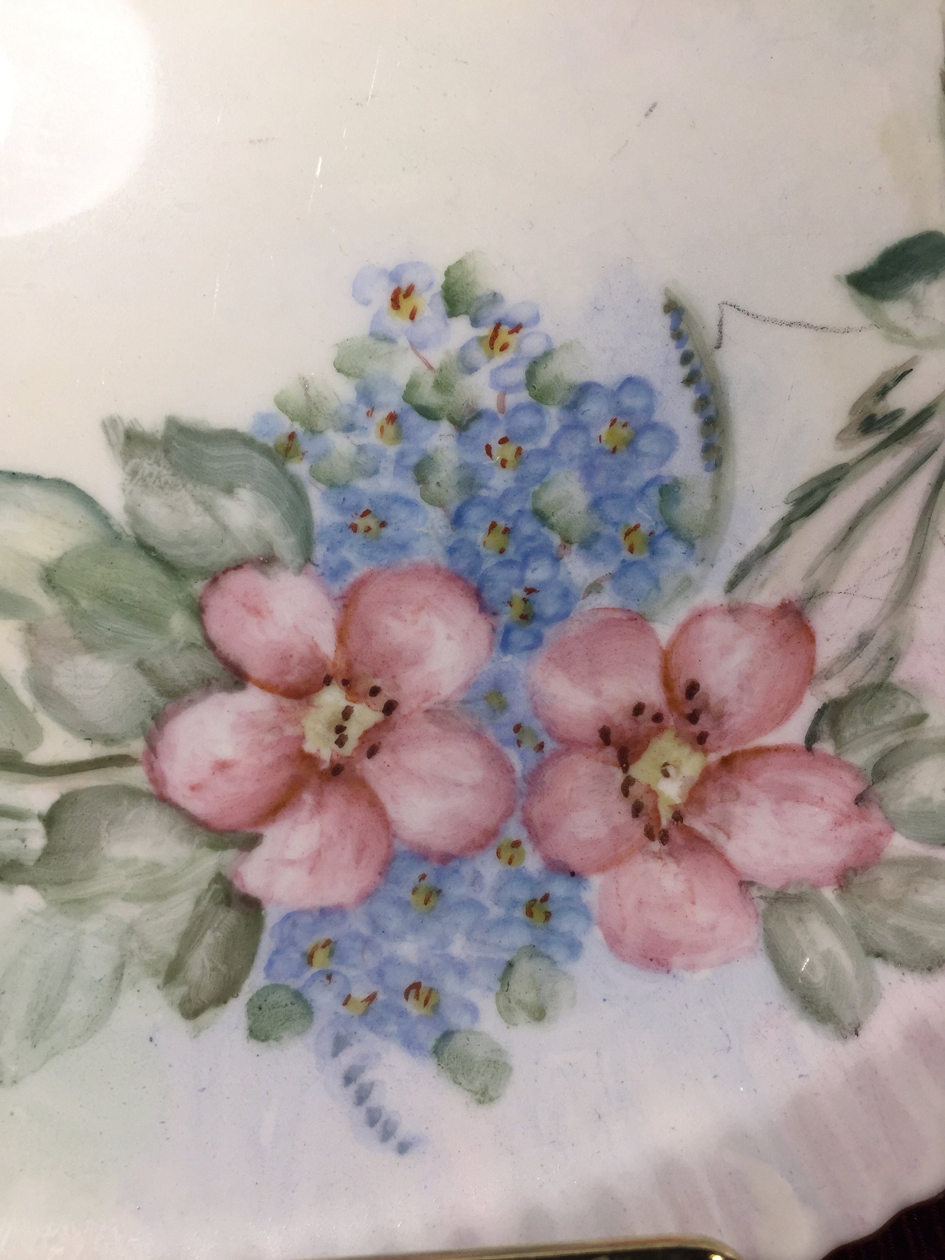 Pretty Hand painted Syracuse China Shelledge Plate